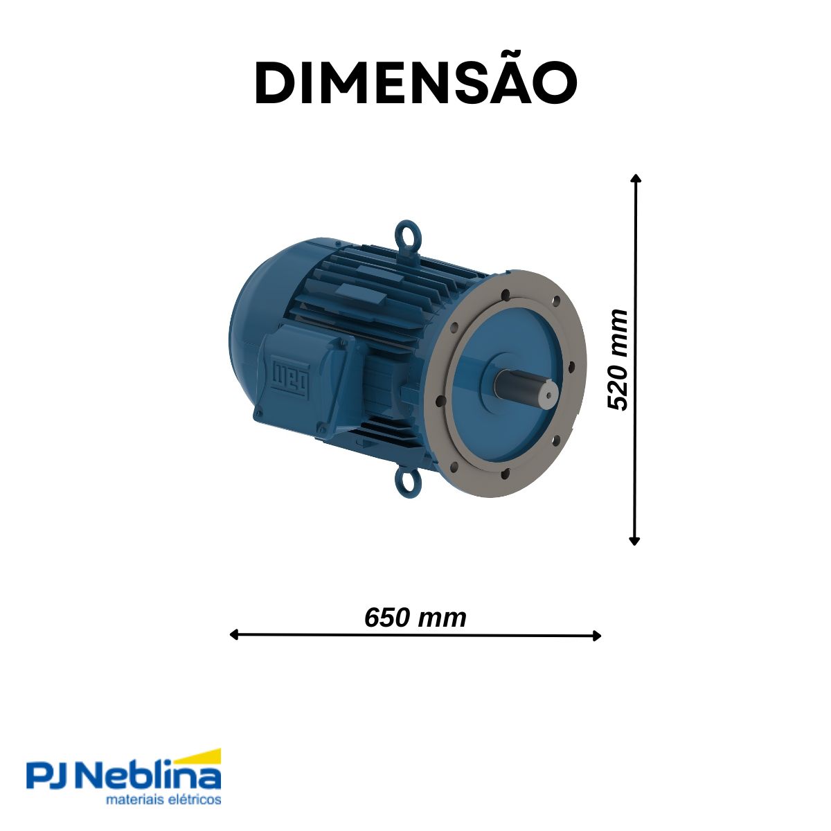 Motor Elétrico W22 Ir3 Premium Trifásico 8P 5Cv 220/380/440V 132M/L B5D 60Hz Ip55 900Rpm - Weg