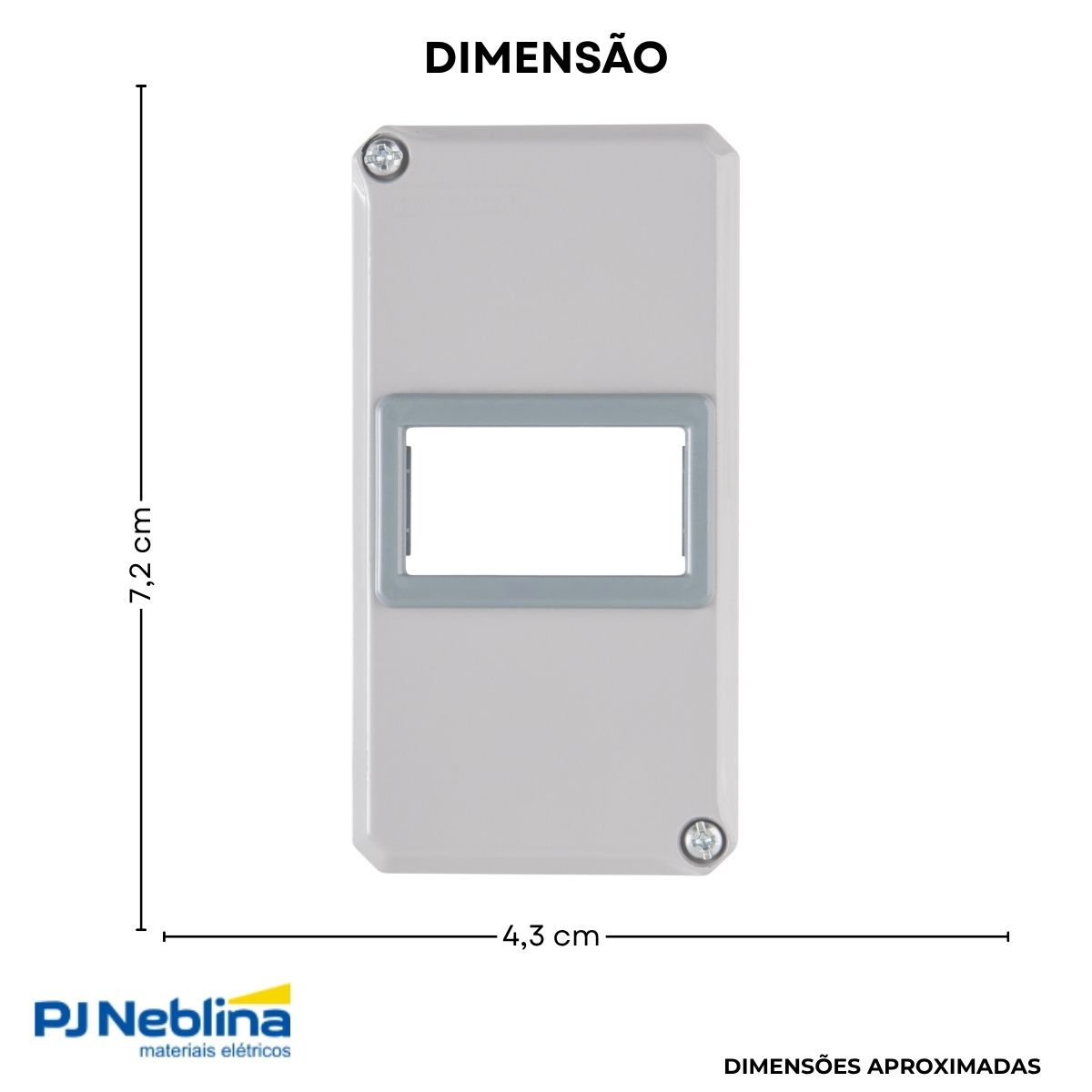 Tampa Condulete 1 Módulo Horizontal Alumínio 1Pol C/Pintura Cinza S/Vedação - Tramontina