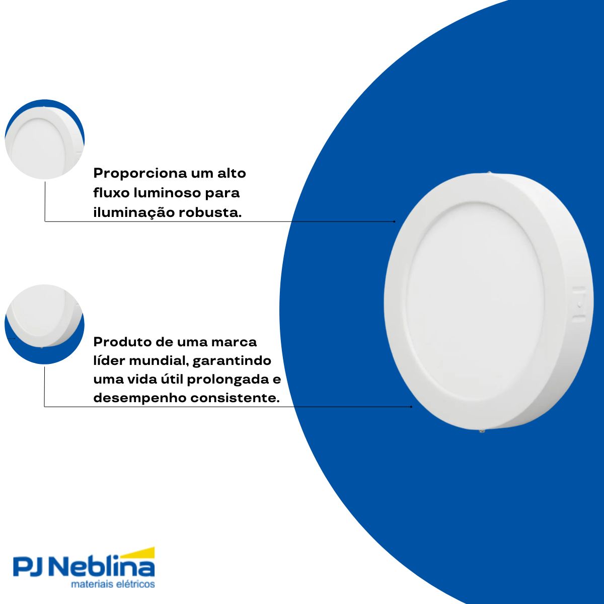 Luminária Plafon Led Sobrepor Redondo Branco 24W Bivolt 4000K Branco Neutro 2000Lm Difusor Poliestireno - Philips