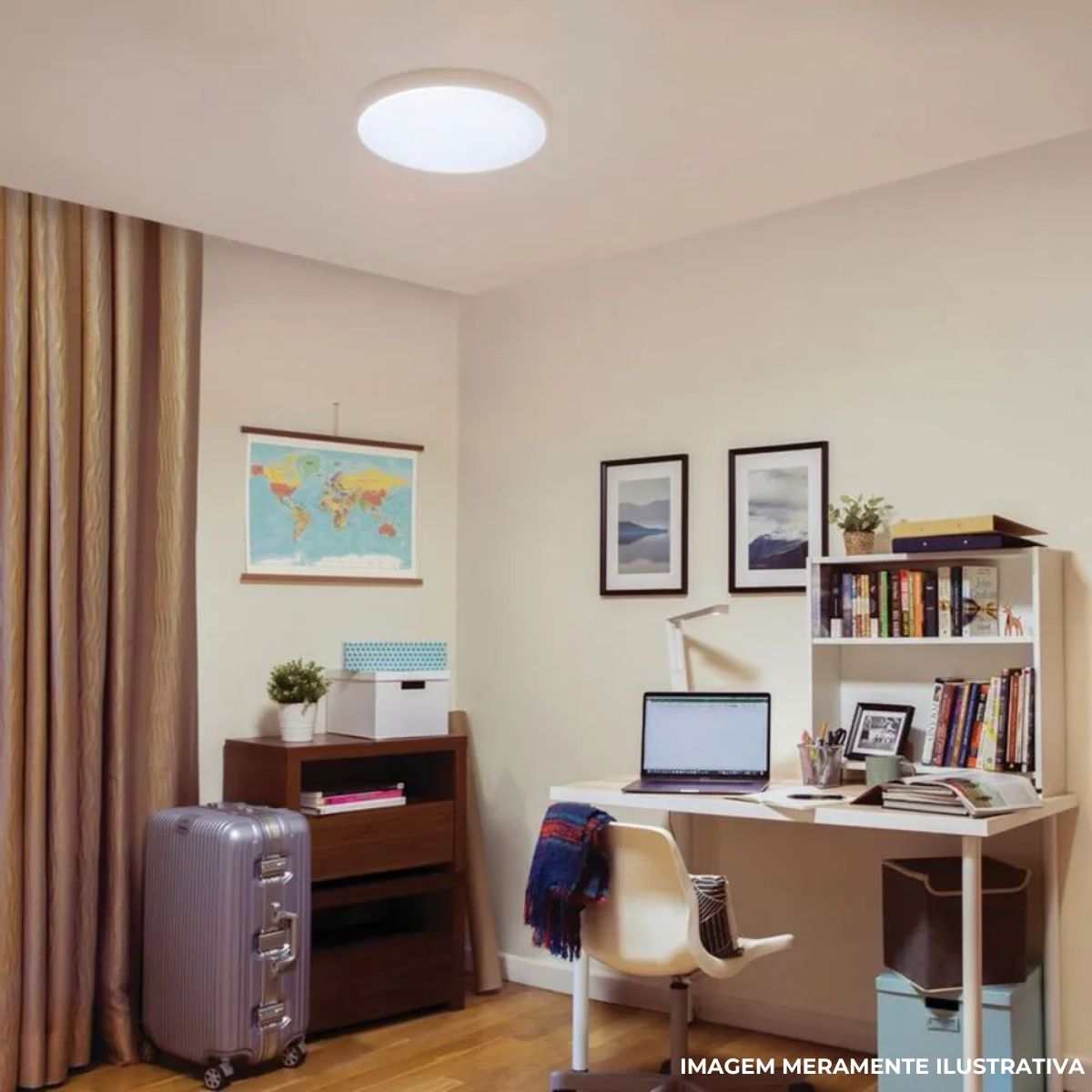 Luminária Plafon Led Sobrepor Redondo Branco 24W Bivolt 4000K Branco Neutro 2000Lm Difusor Poliestireno - Philips