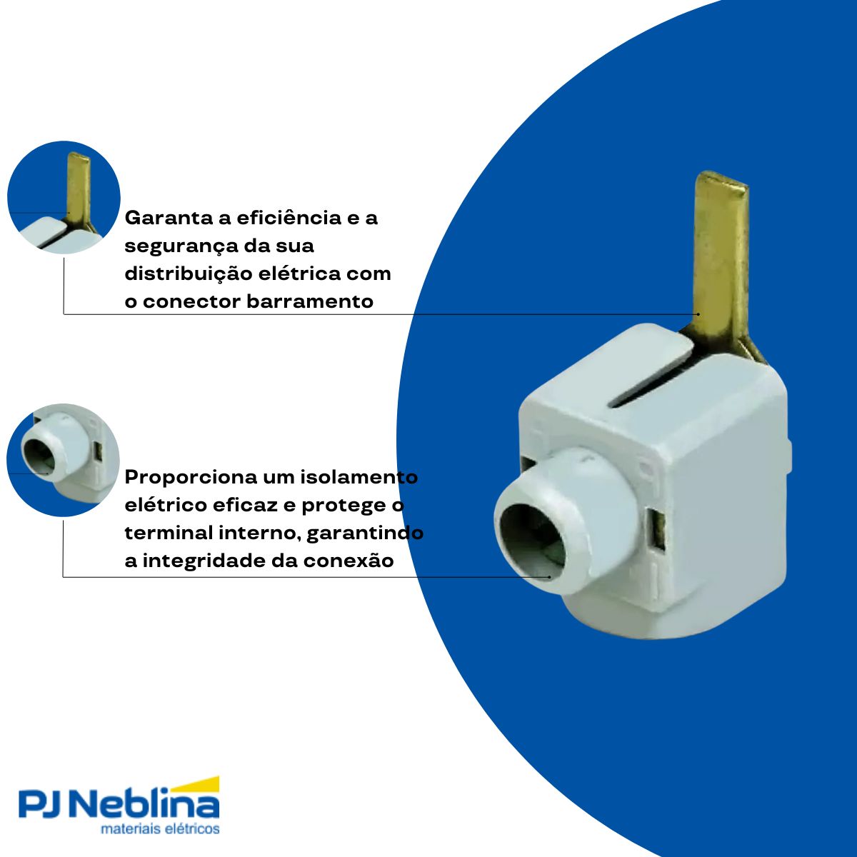 Conector Barramento Genérico 25 mm Terminal Parafuso 1 Furo - Steck