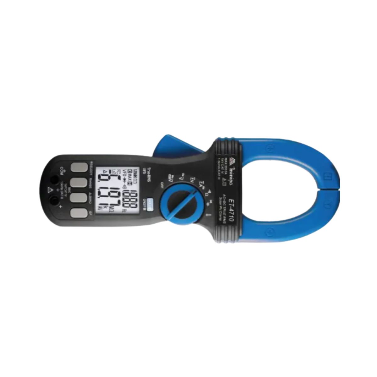 Alicate Amperímetro Digital True Rms 2000Aca/Cc 1000Vca/1500Vcc Cat Iii/Cat Iv C/Detector Tensão/Leitor - Minipa