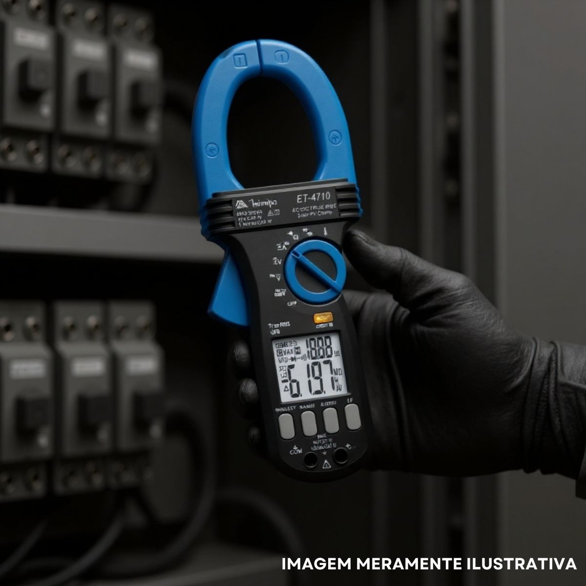 Alicate Amperímetro Digital True Rms 2000Aca/Cc 1000Vca/1500Vcc Cat Iii/Cat Iv C/Detector Tensão/Leitor - Minipa