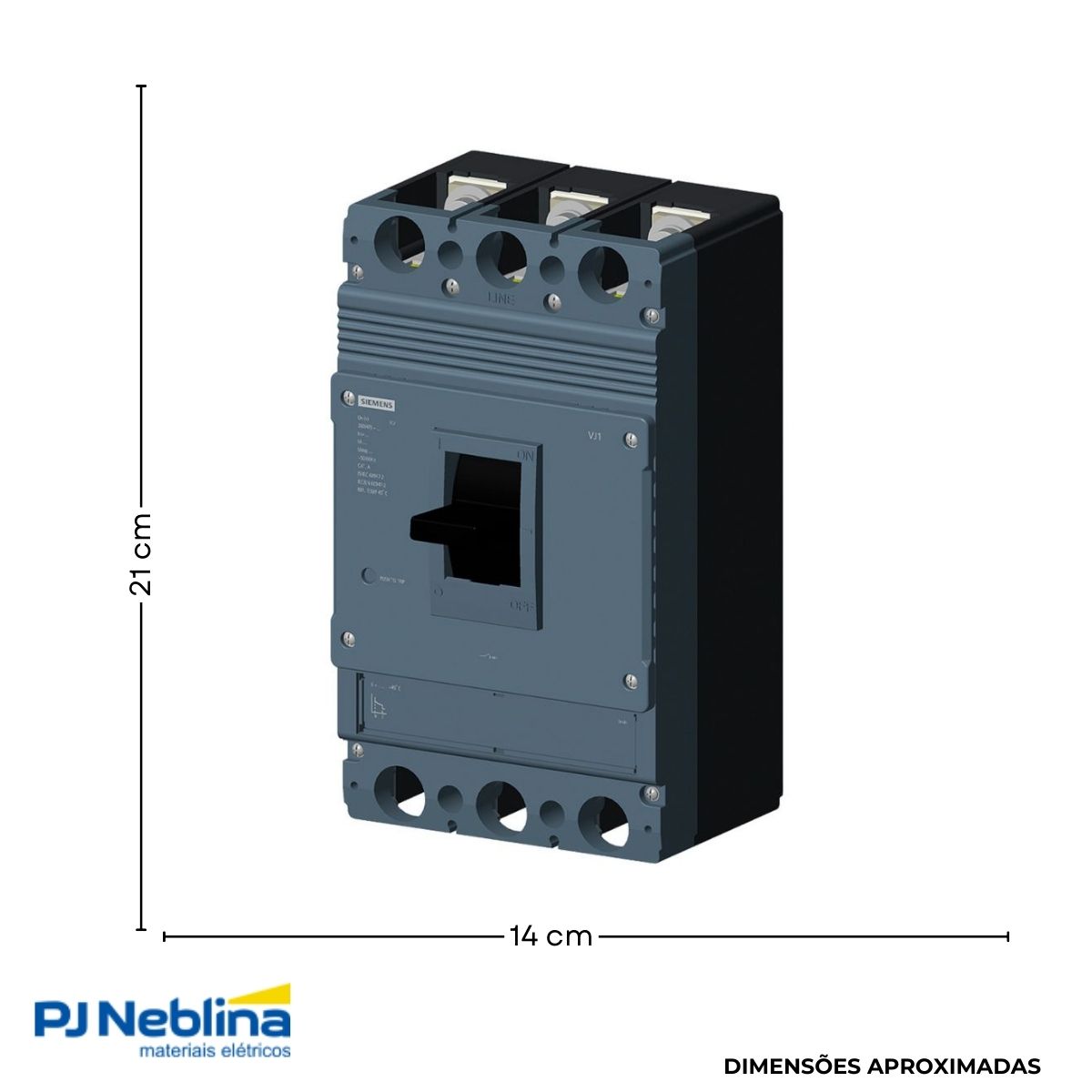 Disjuntor Caixa Moldada Tripolar 320-400A 36Ka 415V 50/60Hz - Siemens