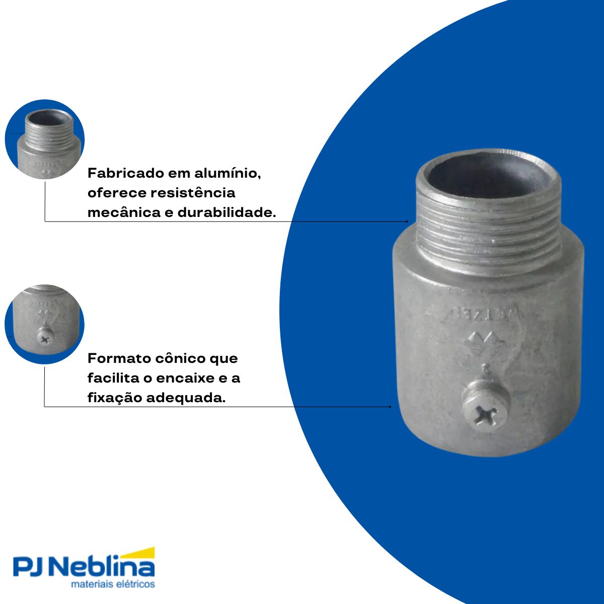 Unidut Cônico Alumínio Cz 1.1/4 Bsp - Wetzel
