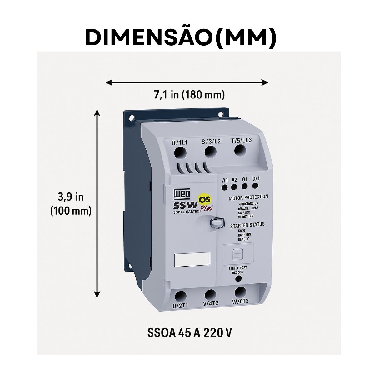 Softstart 45A 220-460V IP20 Tamanho 2 - Weg