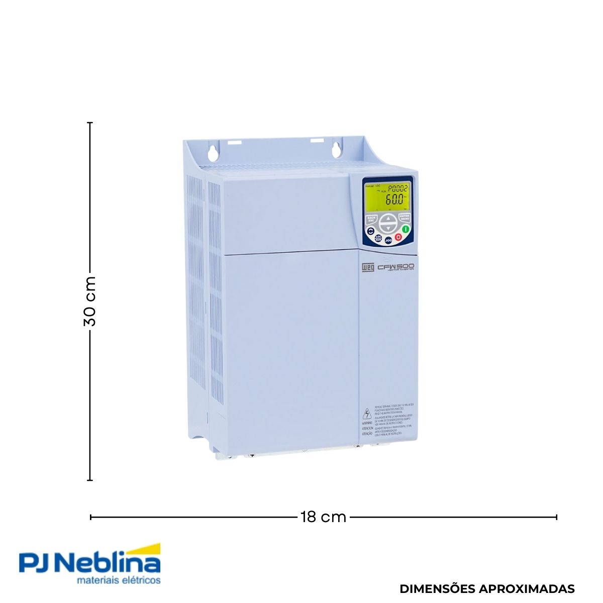 Inversor Frequência Trifásico 380-480V 50/60Hz 49A 30Kw - Weg