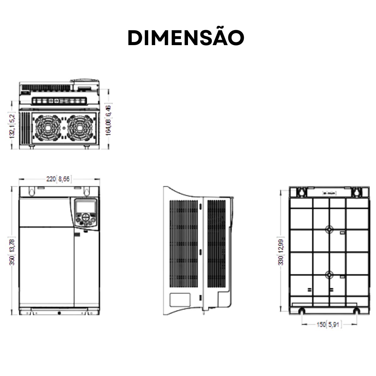 Inversor Frequencia Trifasico 380-480v 50/60hz 39a 22kw