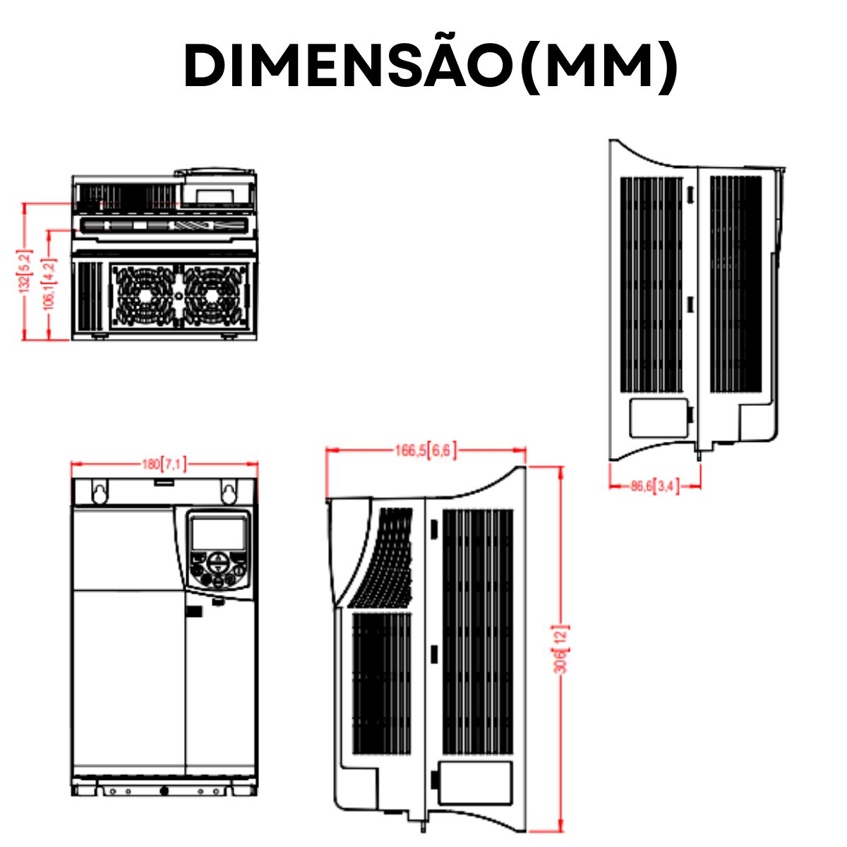 Inversor Frequência Trifásico 380-480V 50/60Hz 24A 11Kw - Weg