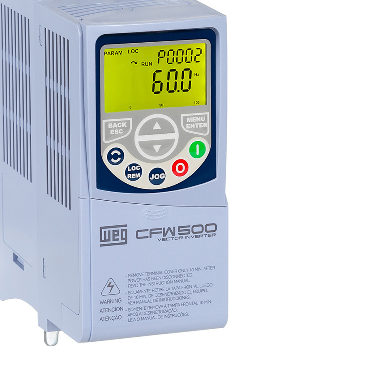 Inversor Frequência Trifásico 380-480V 50/60Hz 6,1A 3Kw CFW500A06P1T4NB20G2 - WEG