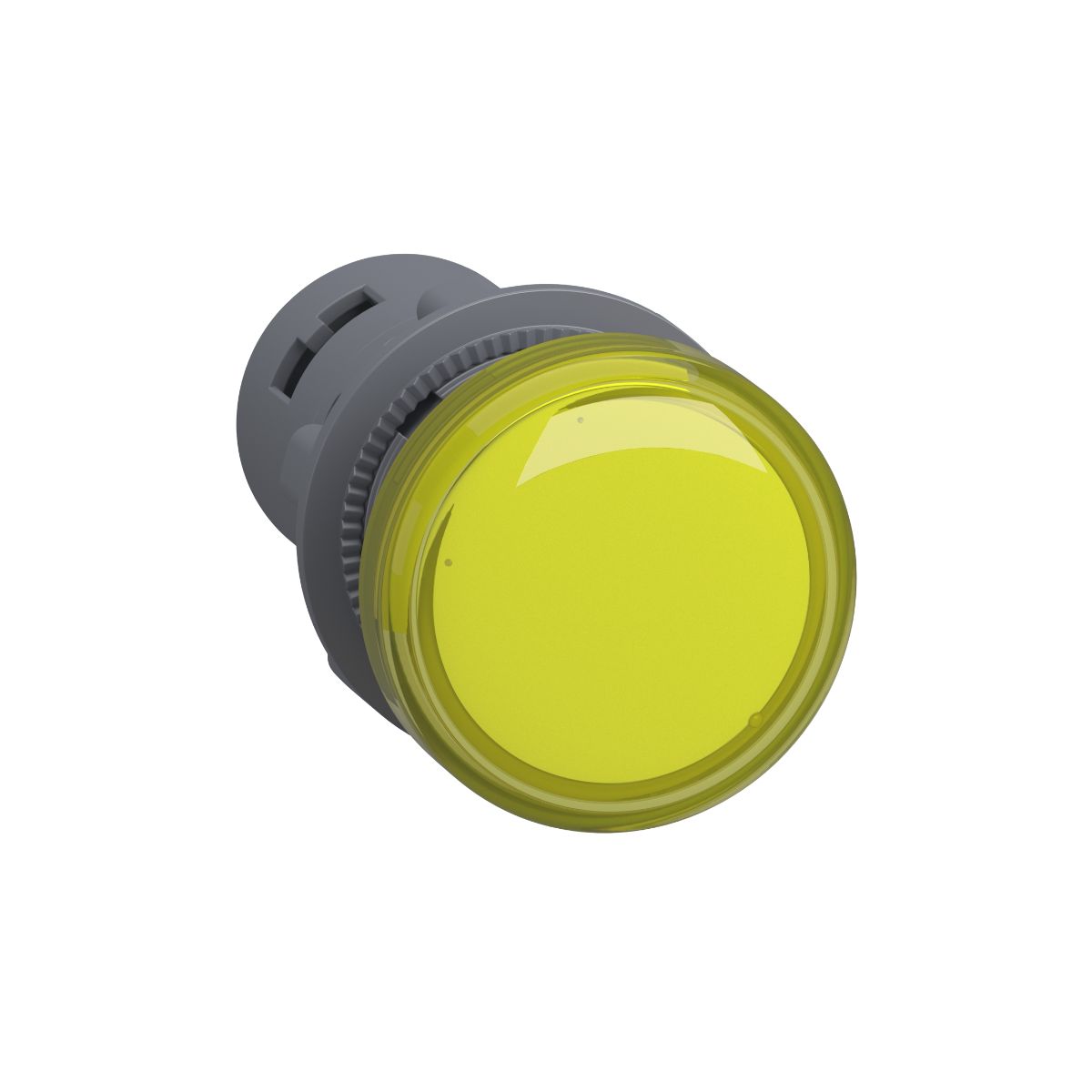 Sinaleiro Monobloco Faceado Redondo 22Mm 24Vca/Cc Plástico Led Amarelo Terminal Parafuso Plástico Preto Ip65 - Schneider