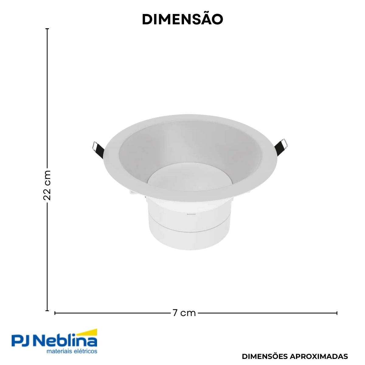 Luminária Downlight Led Embutir Redondo Branco 21W Bivolt 4000K Branco Neutro 2100Lm Difusor Policarbonato - Ledvance