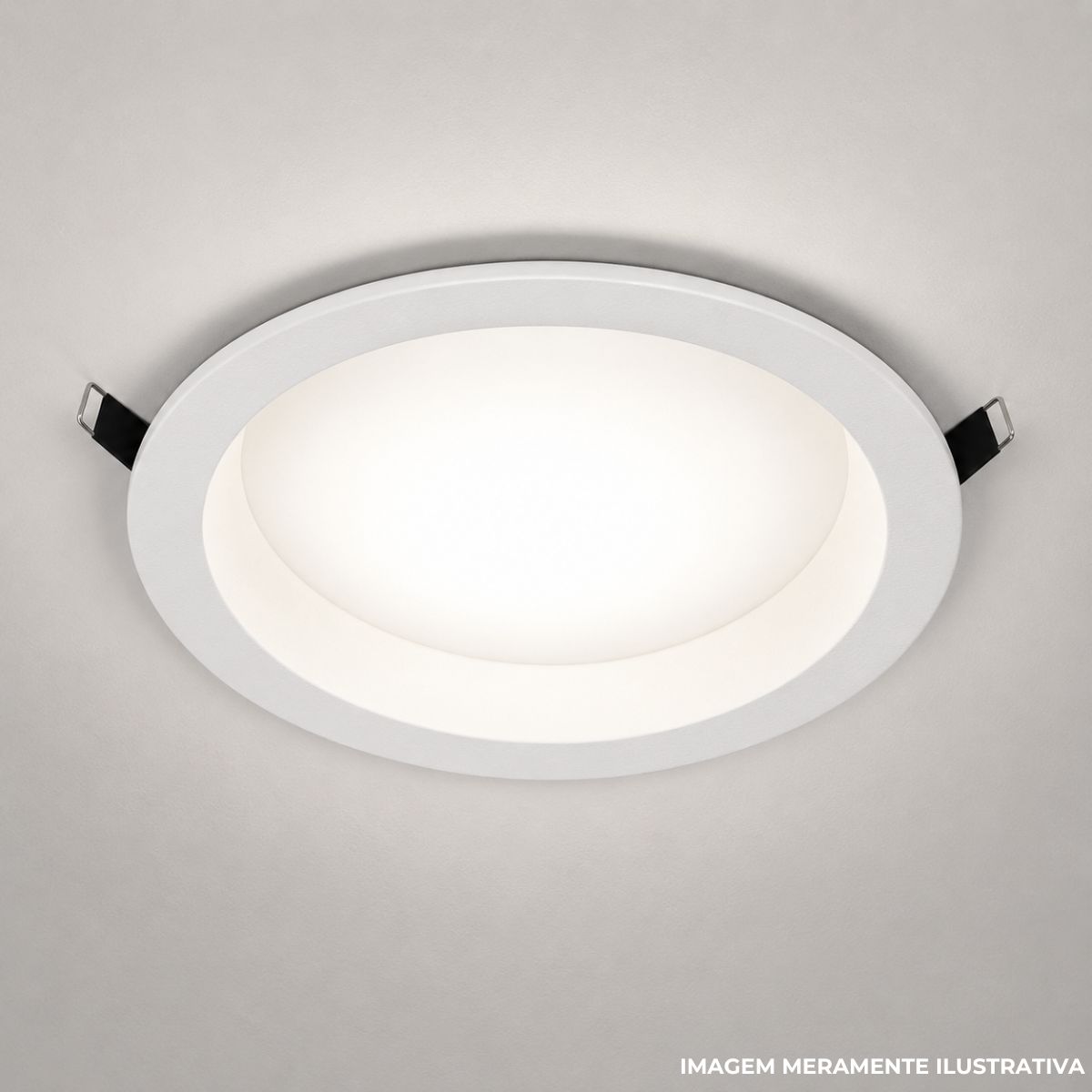 Luminária Downlight Led Embutir Redondo Branco 21W Bivolt 4000K Branco Neutro 2100Lm Difusor Policarbonato - Ledvance
