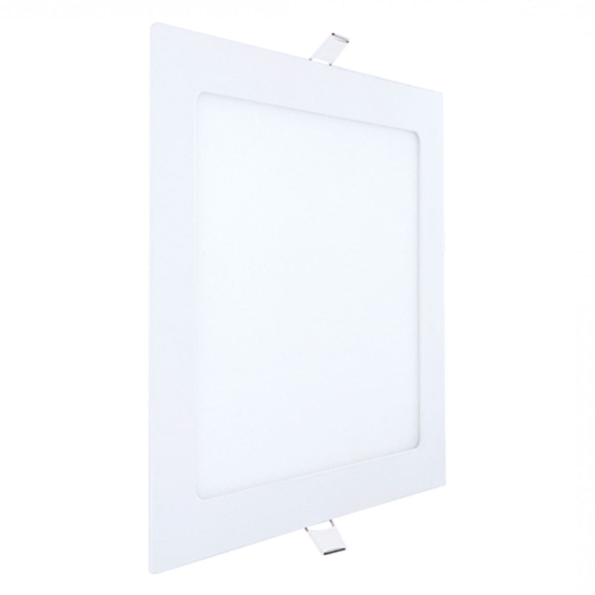 Luminária Painel Led Embutir Quadrado Branco 6W Bivolt 3000K Luz Amarela 480Lm Difusor Policarbonato Avant