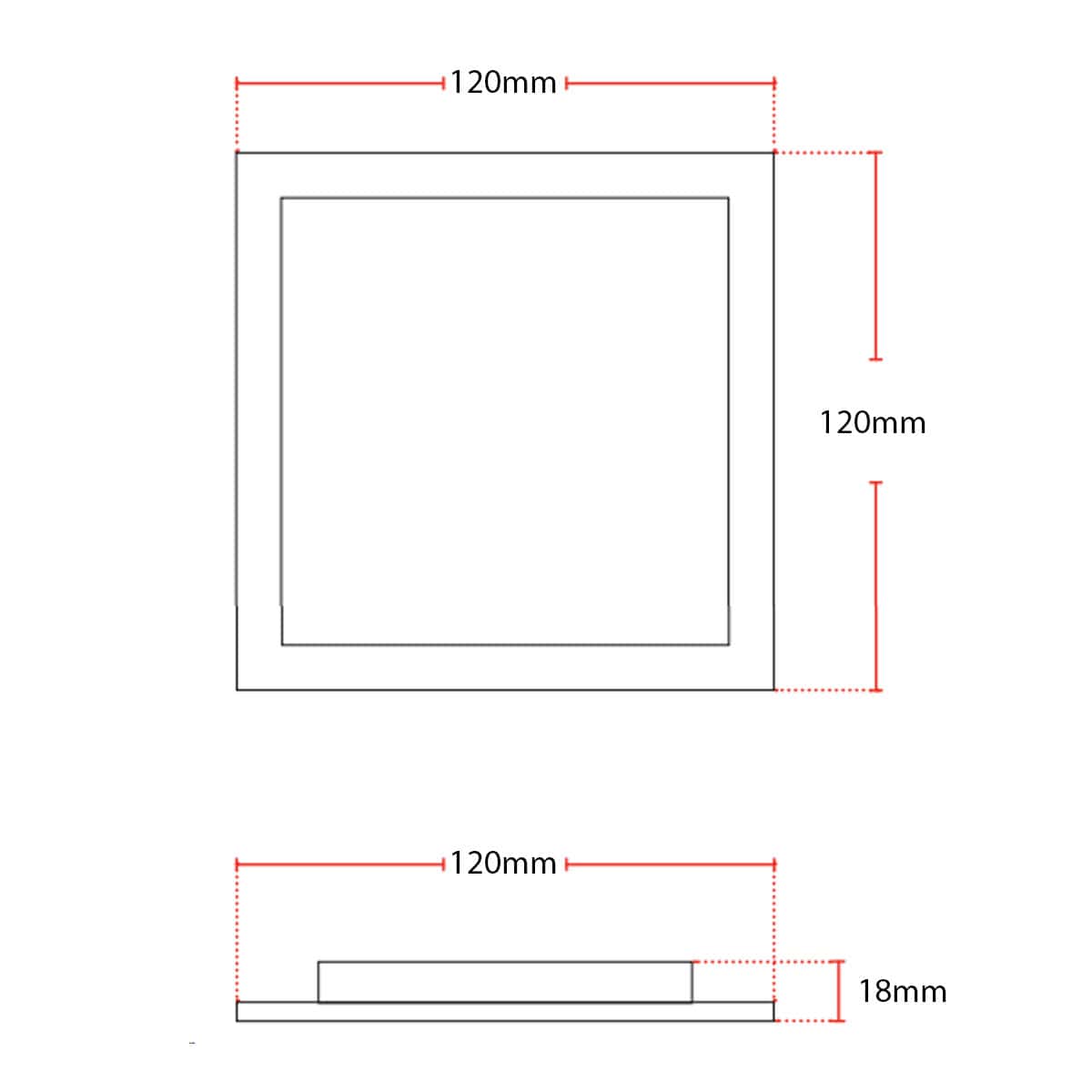 Luminária Painel Led Embutir Quadrado Branco 6W Bivolt 3000K Luz Amarela 480Lm Difusor Policarbonato Avant