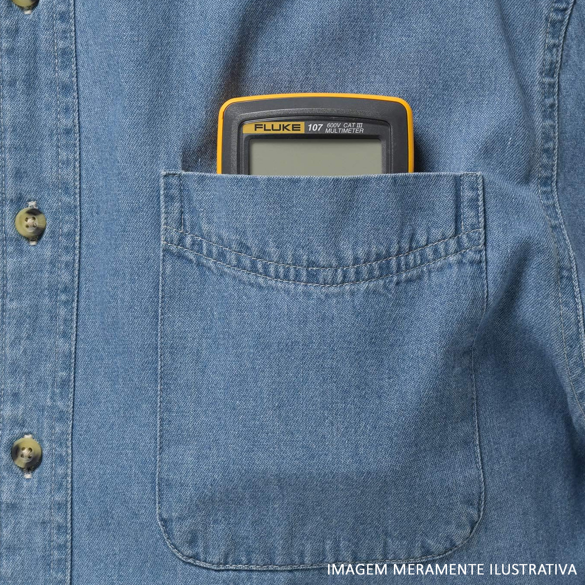 Multímetro Para Eletricistas 600V Teste Diodo Fluke-107 - Fluke