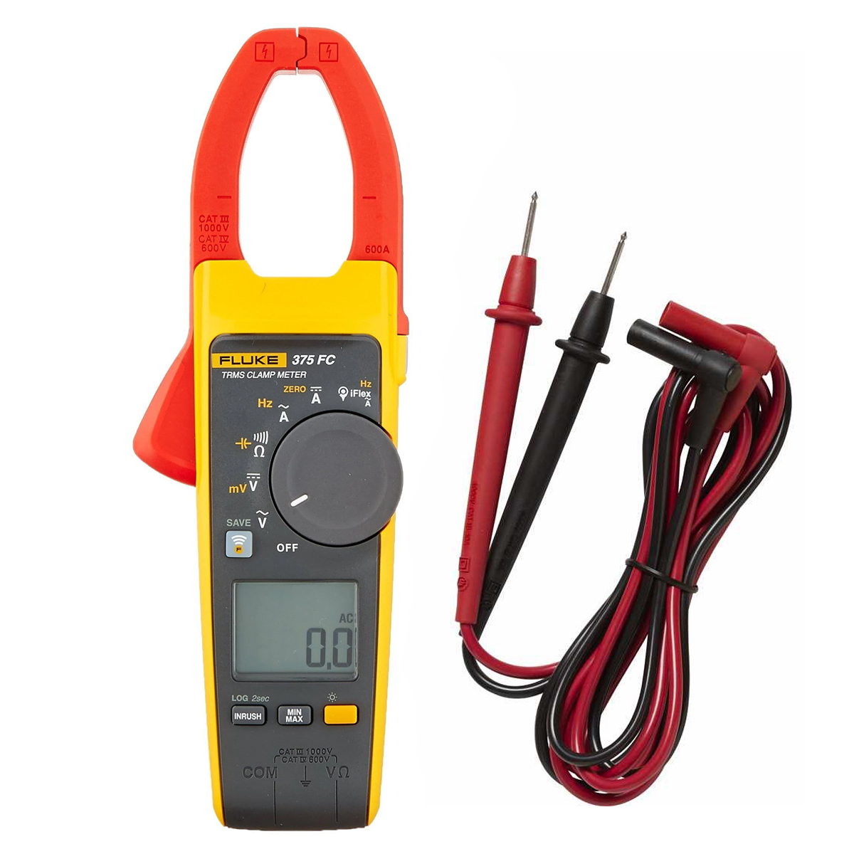 Alicate Amperímetro Digital 375 Fc 2500A Cat Iii 1000V-Cat Iv 600V - Fluke