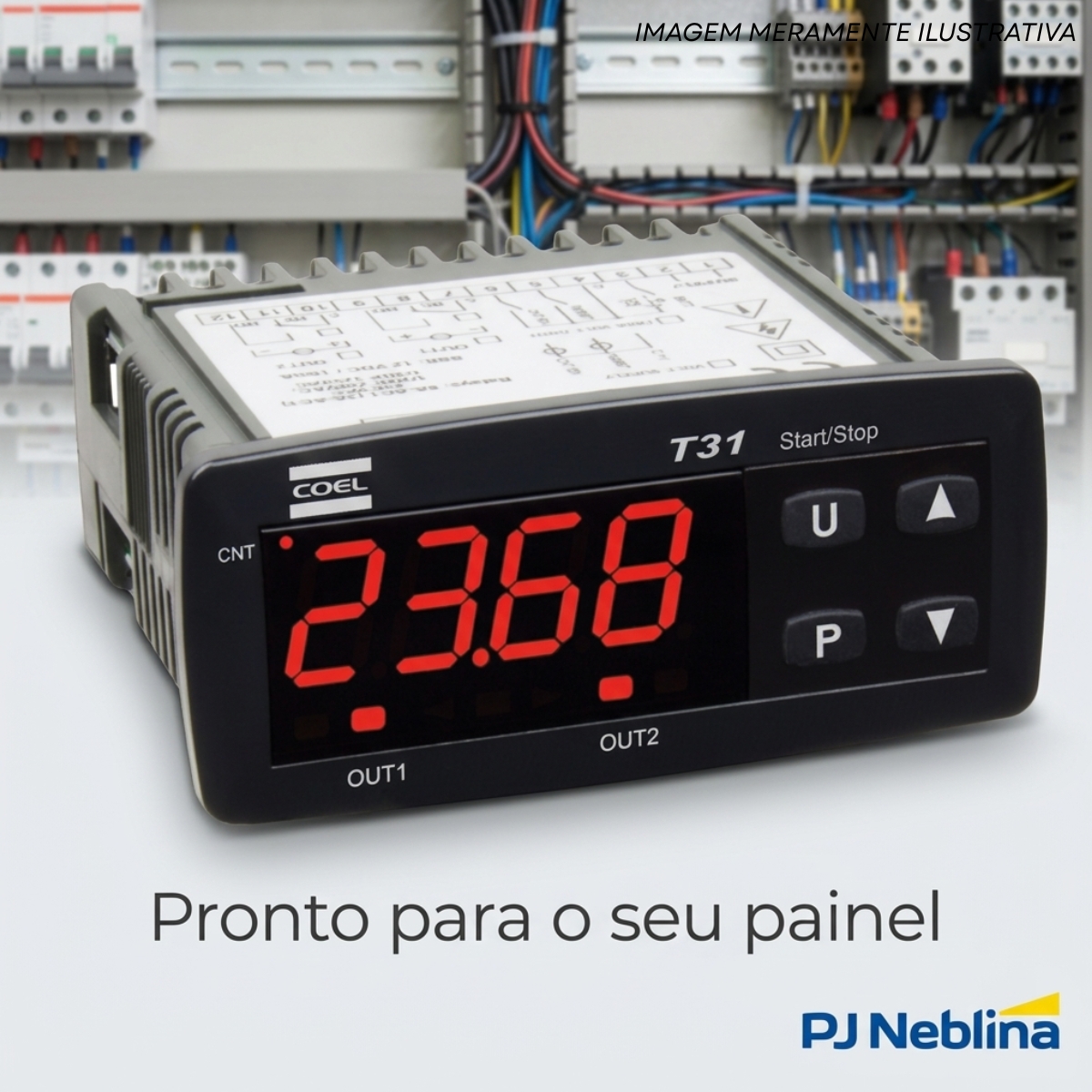 Rele Temporizador Digital Multifunção 0,01Seg-9999H 1 Spdt+1 Spst (1Naf+1Na) 24Vca/Cc - Coel