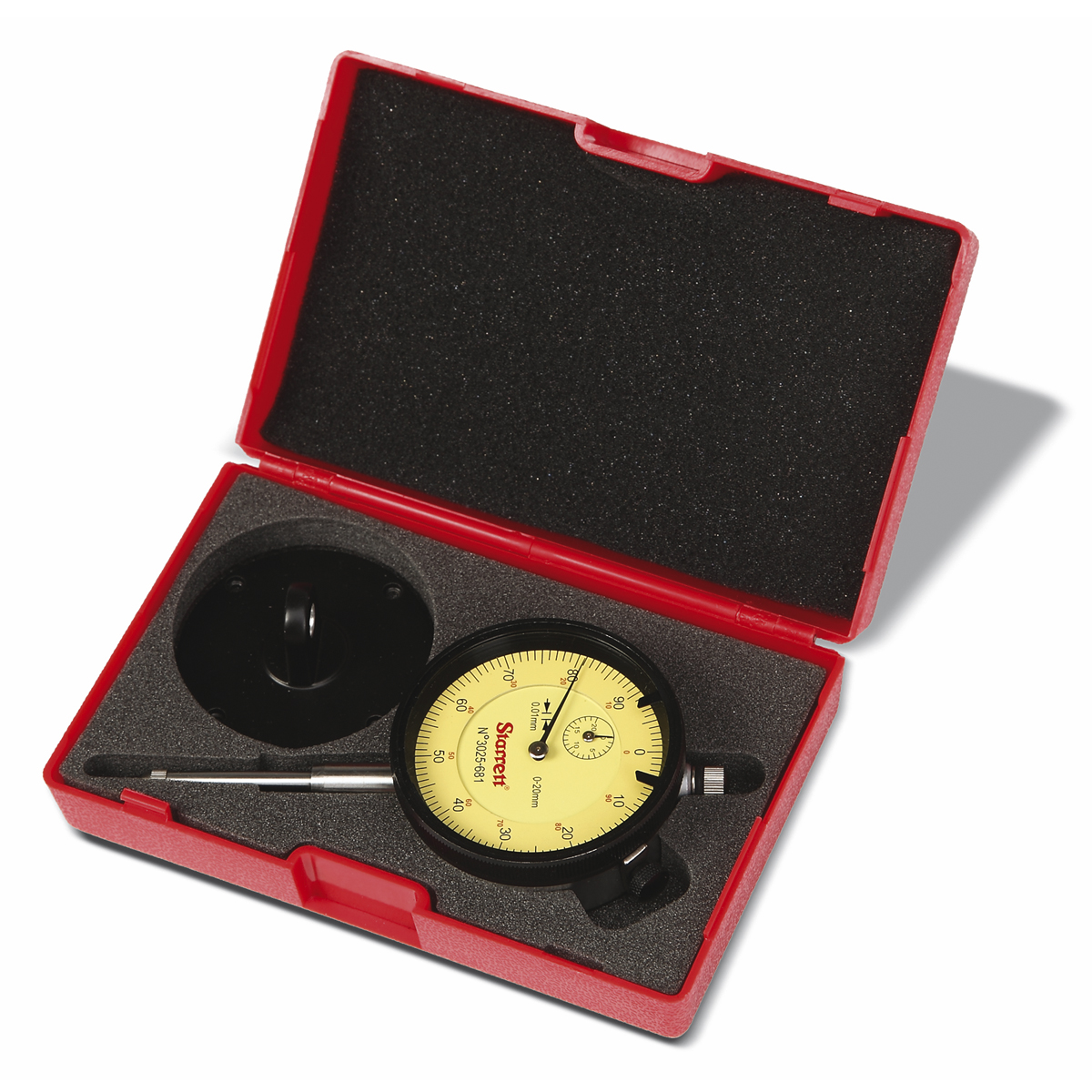 Relógio Comparador 57x10x0,1Mm Graduação 0-10/10-0 Haste 8Mm - Starrett