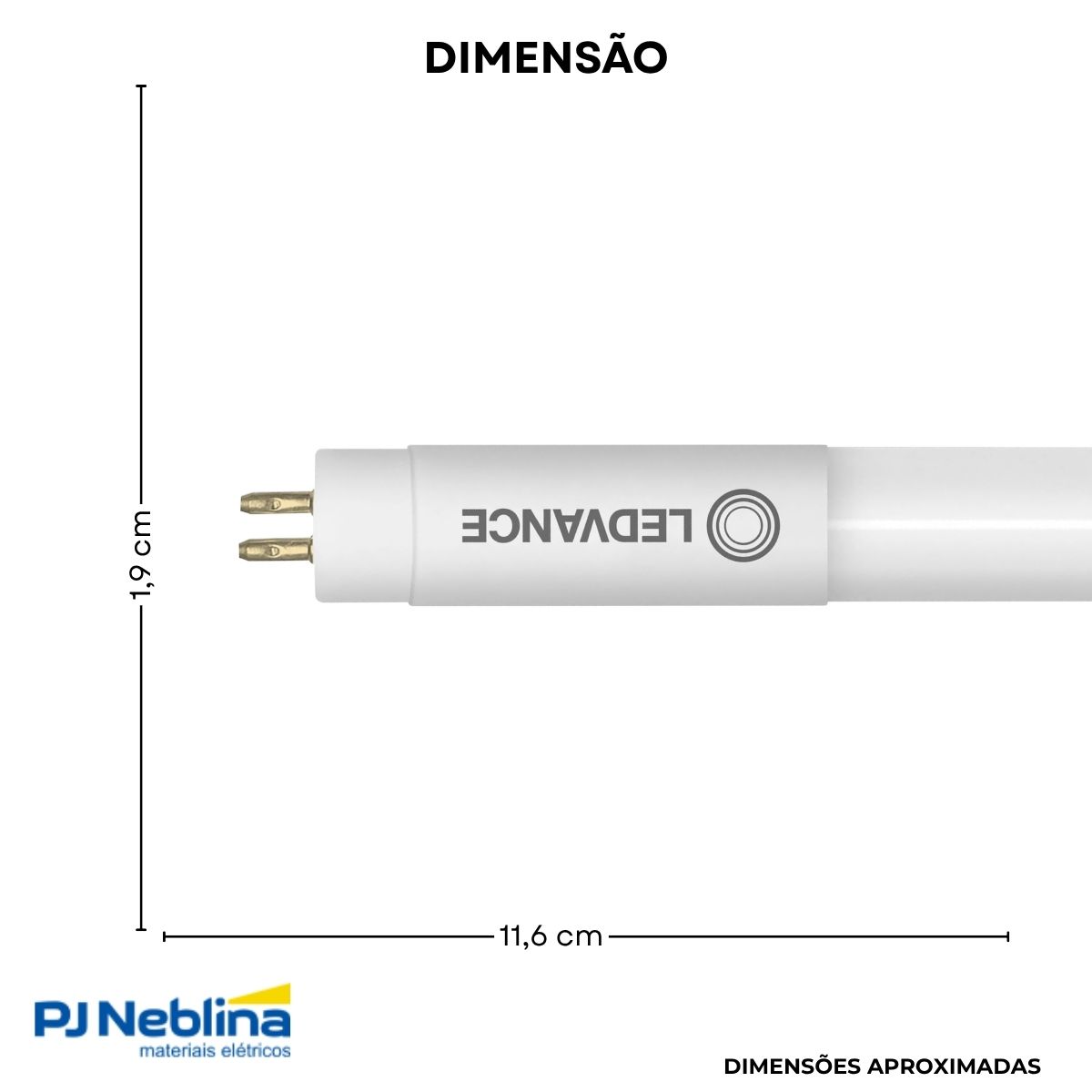 Lâmpada Led Tubular T5 26W Bivolt G5 3000K Branco Quente Luz Amarela 3510Lm 1200 mm - Ledvance