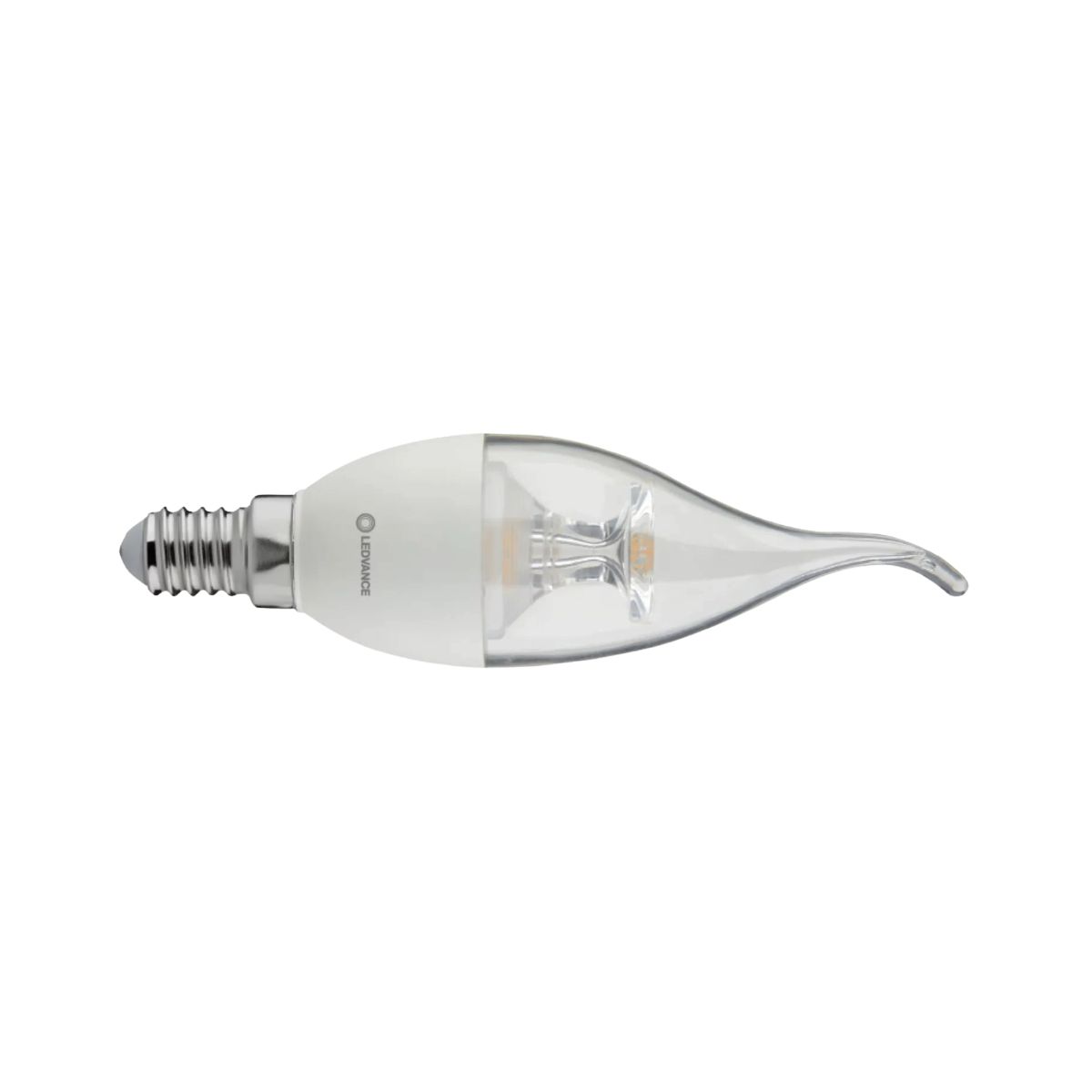 Lâmpada Led Vela Chama 3W Bivolt E14 2700K Branco Quente Luz Amarela 260Lm - Ledvance