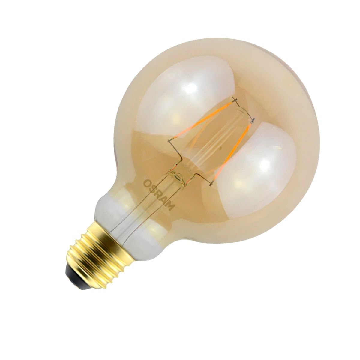 Lâmpada Led Filamento Globo 2,5W Bivolt E27 2500K Branco Quente Luz Amarela 220Lm - Ledvance
