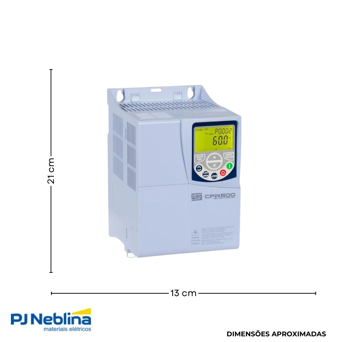 Inversor Frequência Trifásico 200-240V 50/60Hz 24A 5,5Kw - Weg