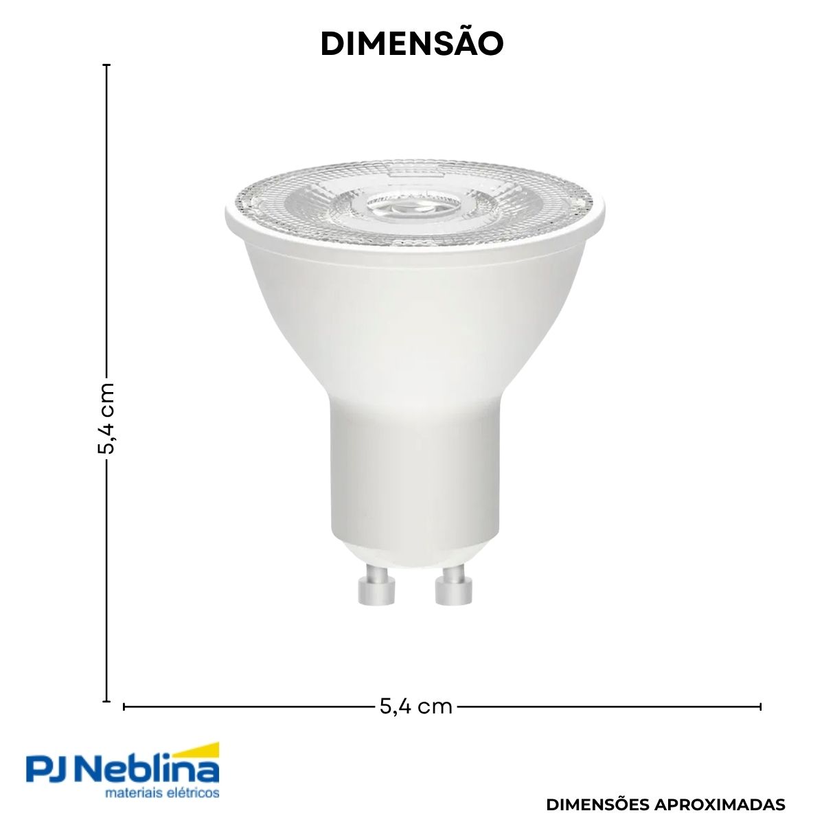 Lâmpada Led Dicroica Par16 6W Bivolt Gu10 6500K Branco Frio Luz Branca 550Lm 36G - Ledvance
