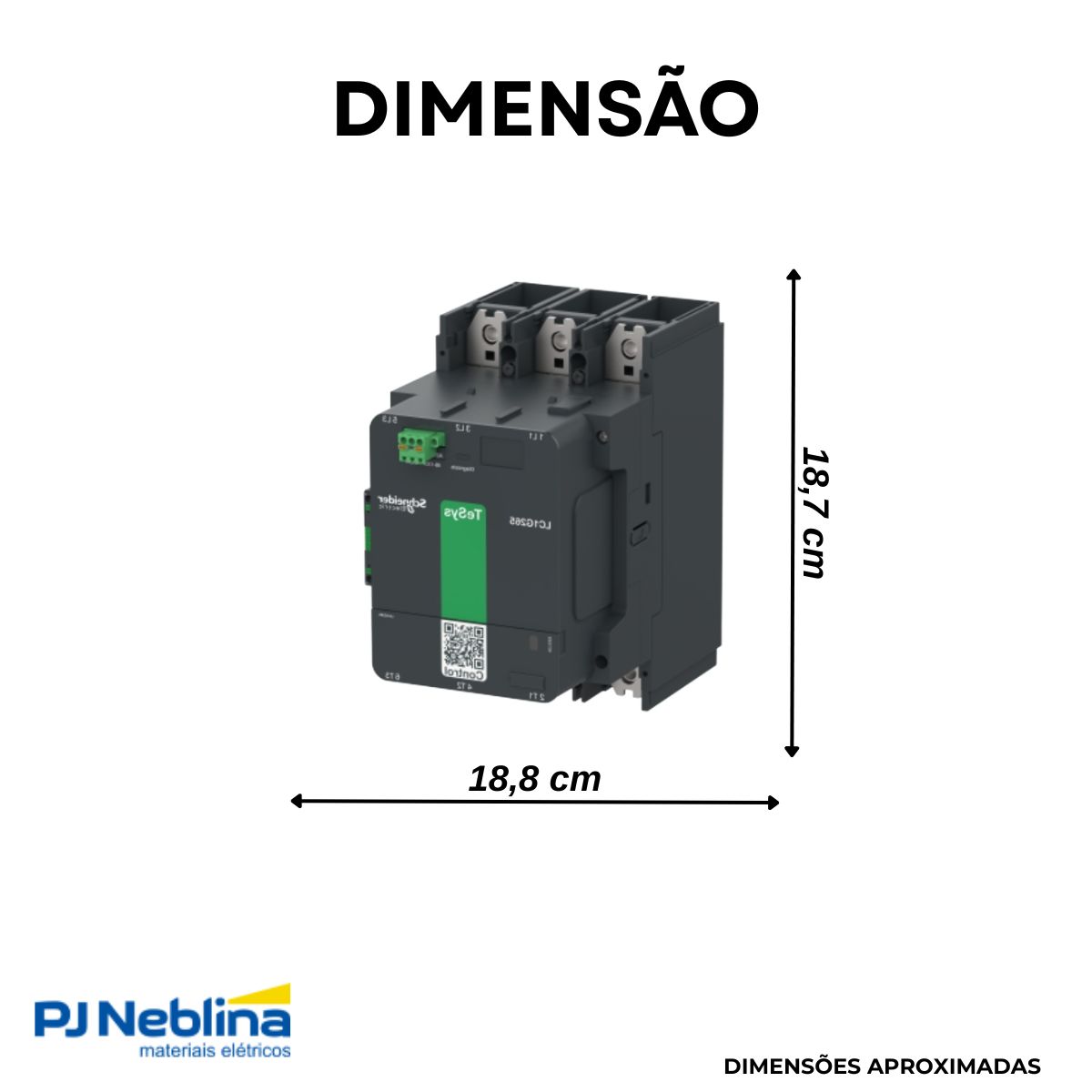 Contator Potencia Tripolar 265A 48-130Vca/Cc 1Na+1Nf 50/60Hz - Schneider