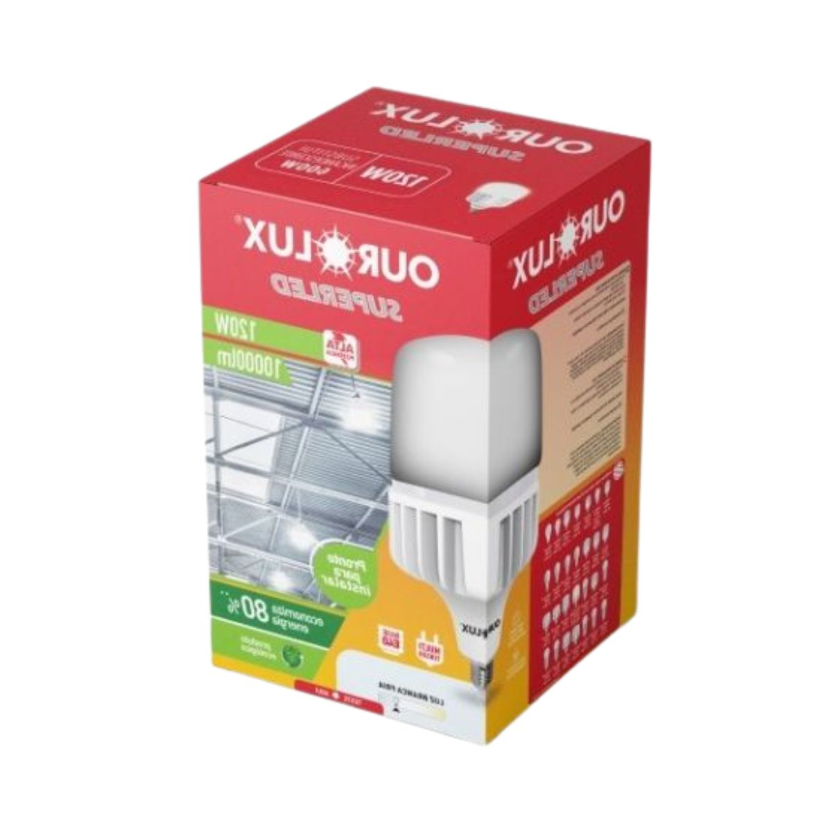 Lâmpada Led Bulbo Alta Potência T 120W Bivolt E40 6500K Luz Branca - Ourolux