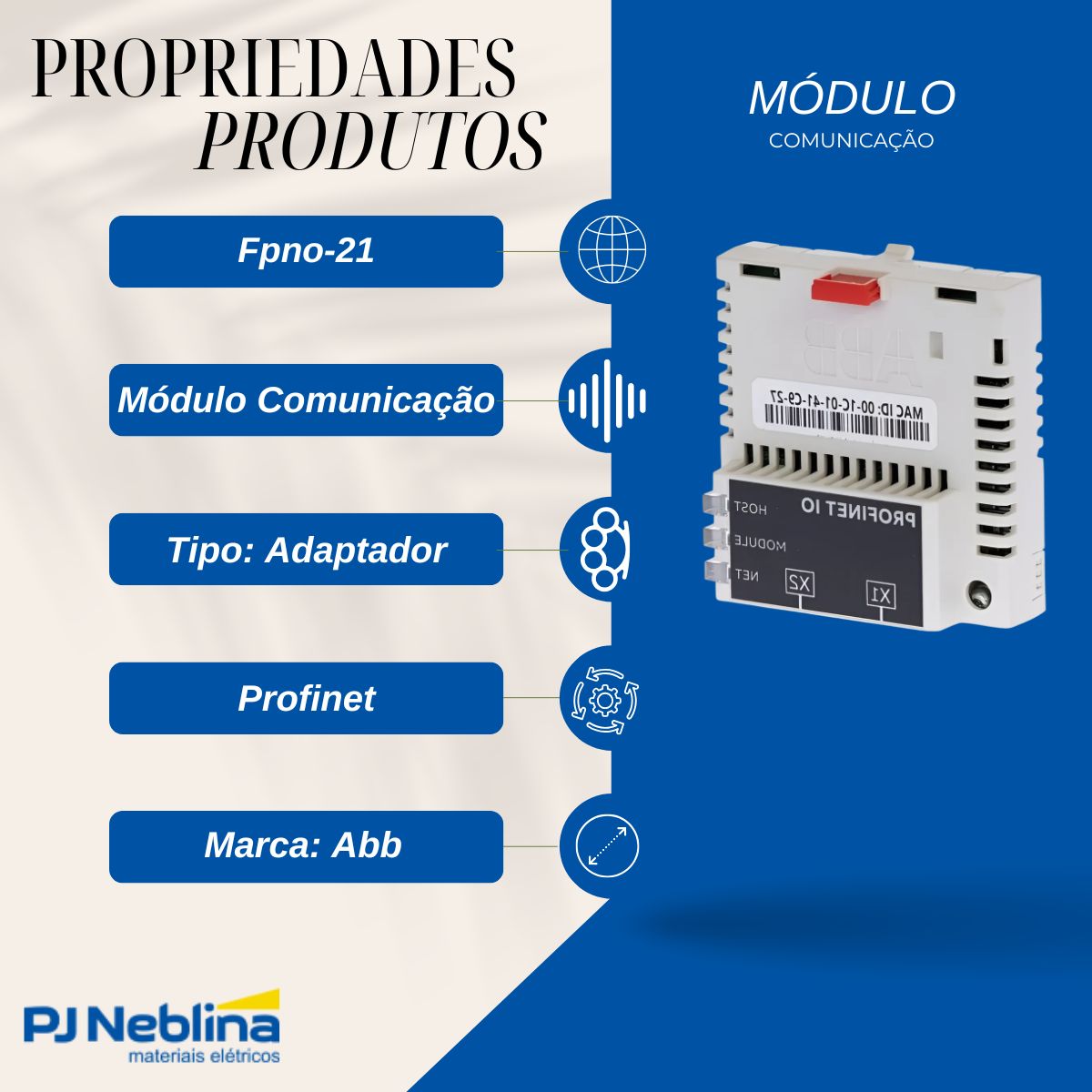Modulo Comunicação Adaptador Profinet - Abb