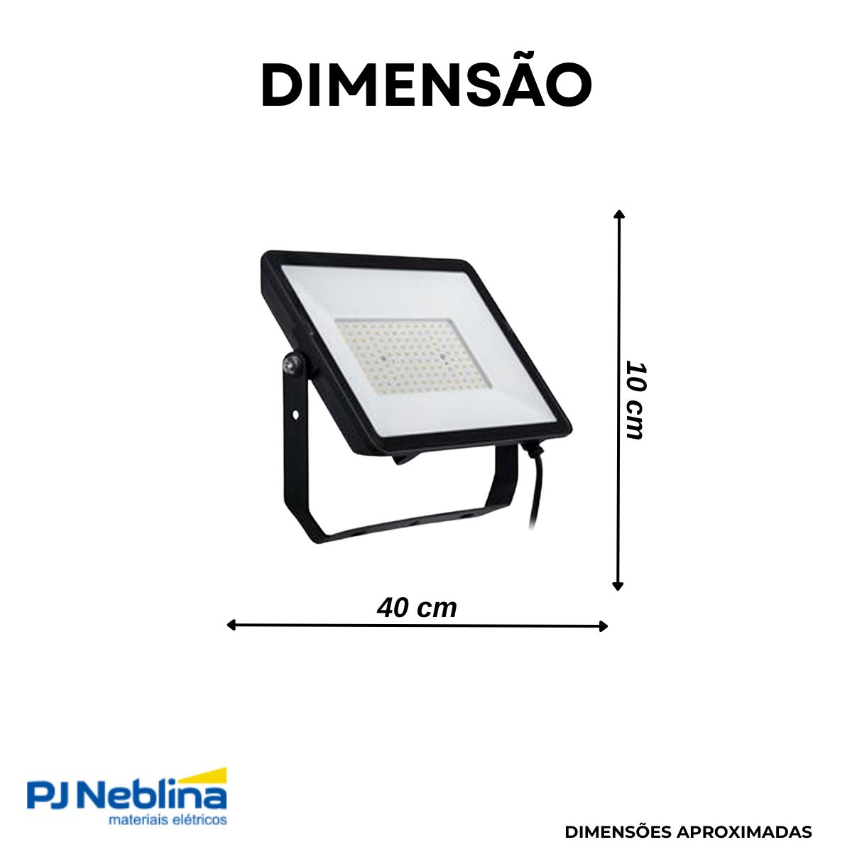 Luminária Refletor Led Retangular Sobrepor Preto 200W 110-277V 6500K Branco Frio 19000Lm 120G Ip65 - Philips