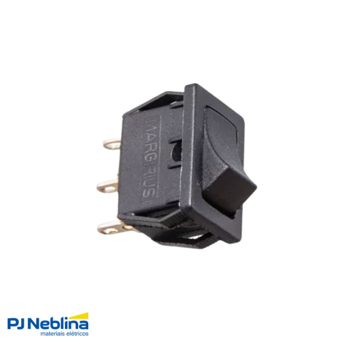 Interruptor Unip Liga / Liga Moldura M Preto 6A Term. Solda - Margirius