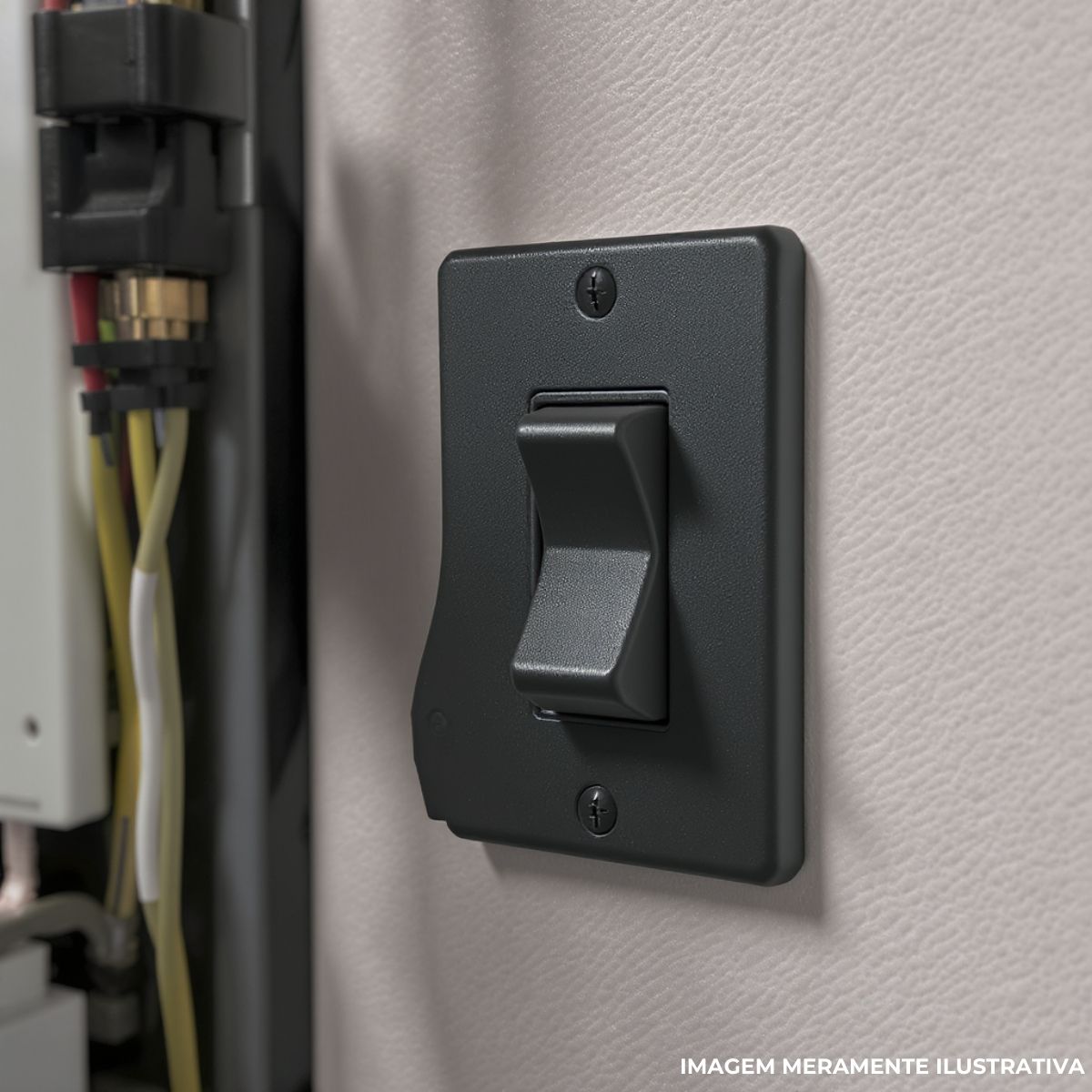 Interruptor Unip Liga / Liga Moldura M Preto 6A Term. Solda - Margirius