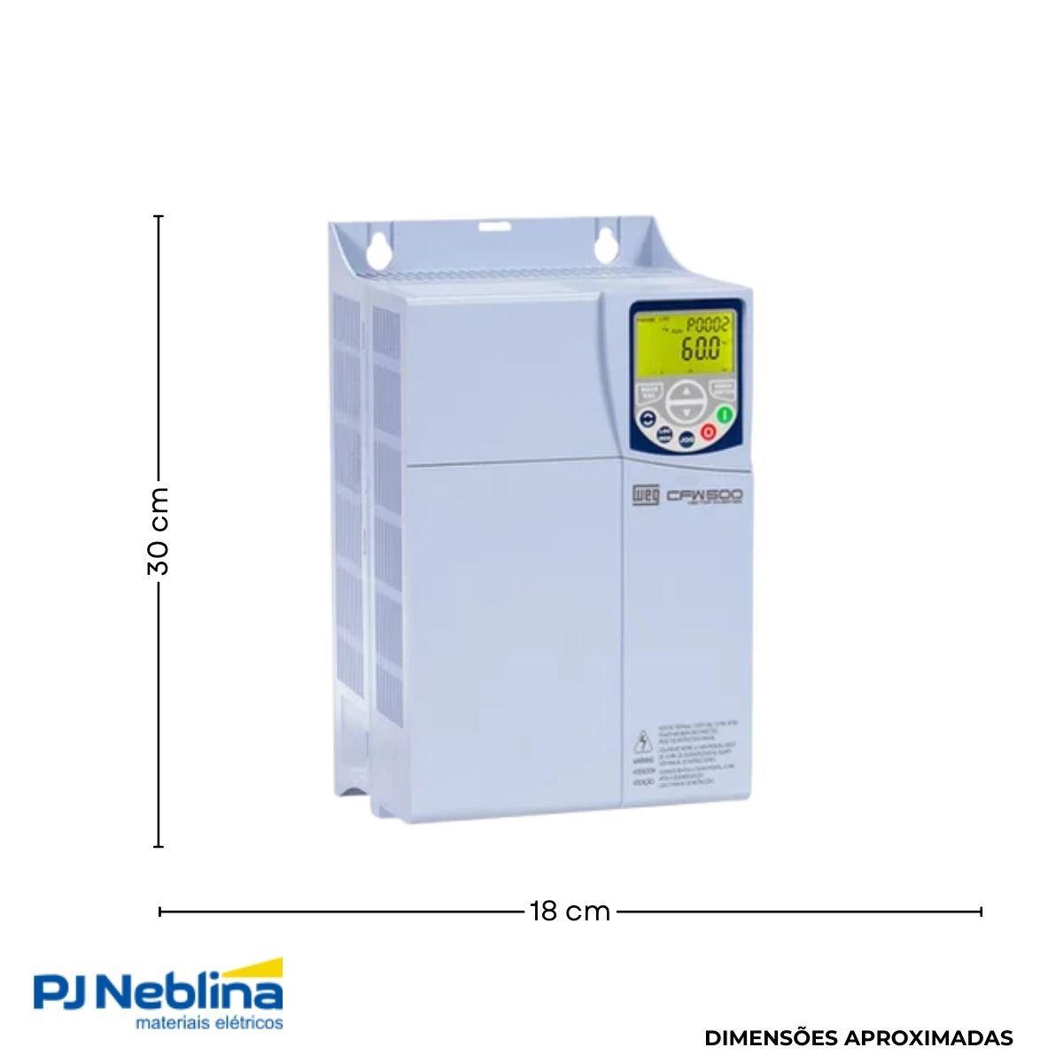 Inversor Frequência Trifásico 200-240V 50/60Hz 33A 9,2Kw C/Frenagem - Weg