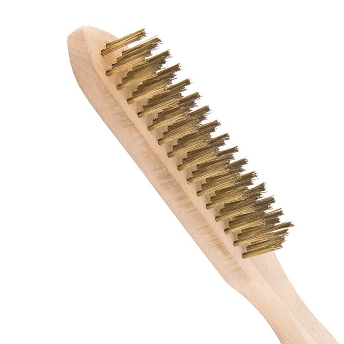 Escova Manual Latão 4 Fileiras Cabo Madeira - Vonder