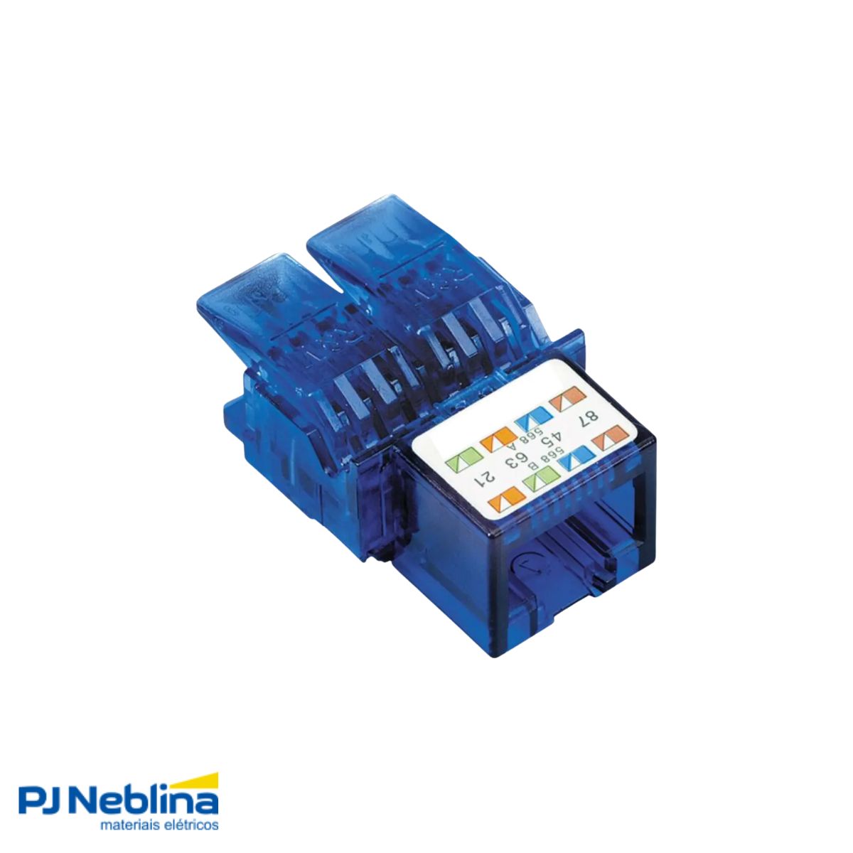 Conector Modular Rj45 Femea Cat6 8 Vias Azul - R&M