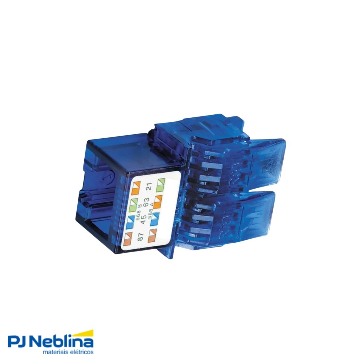 Conector Modular Rj45 Femea Cat6 8 Vias Azul - R&M