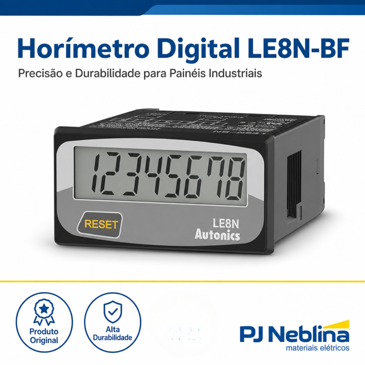 Horimetro Le8N-Bf Modelo-01 Mm 24Vca - Autonics