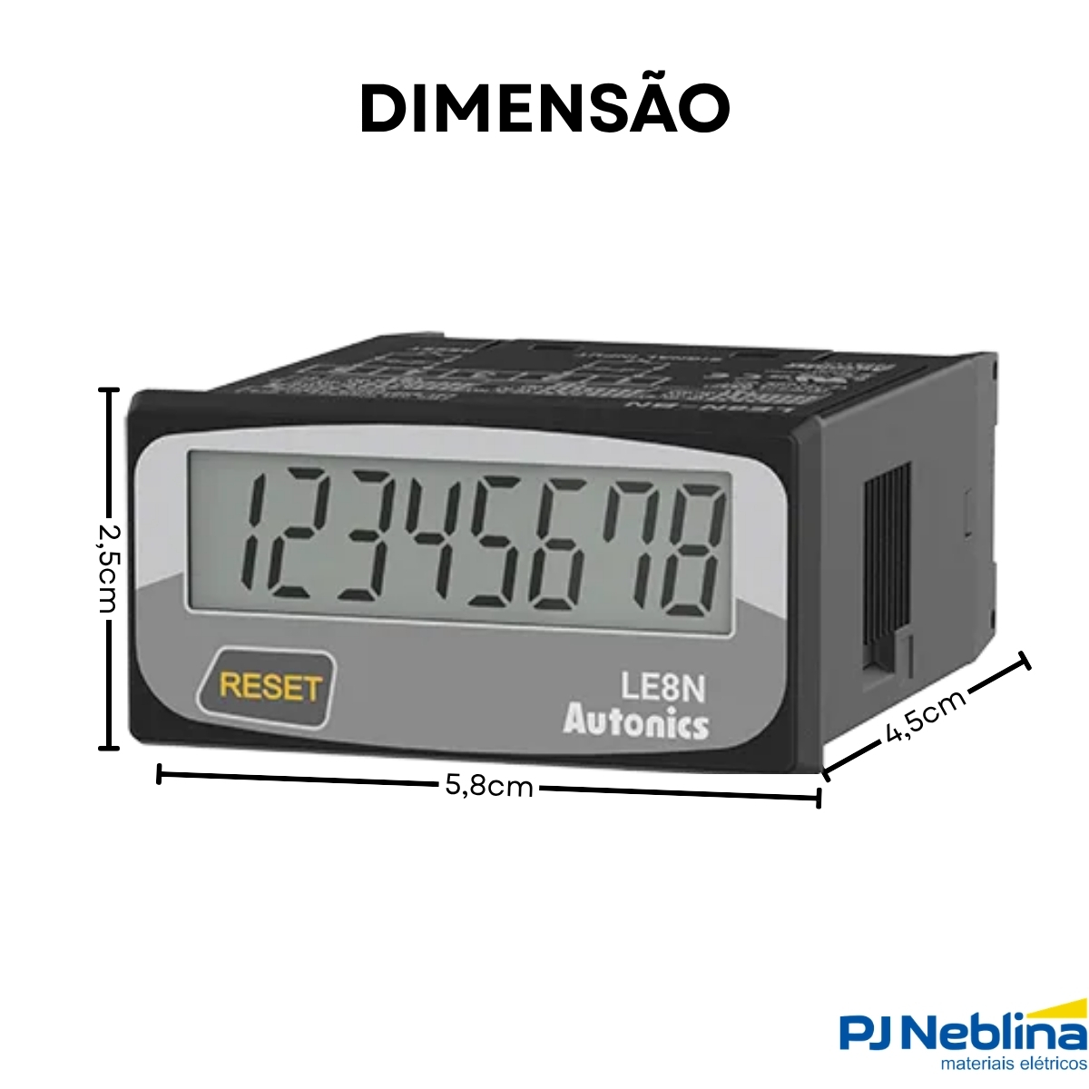 Horimetro Le8N-Bf Modelo-01 Mm 24Vca - Autonics