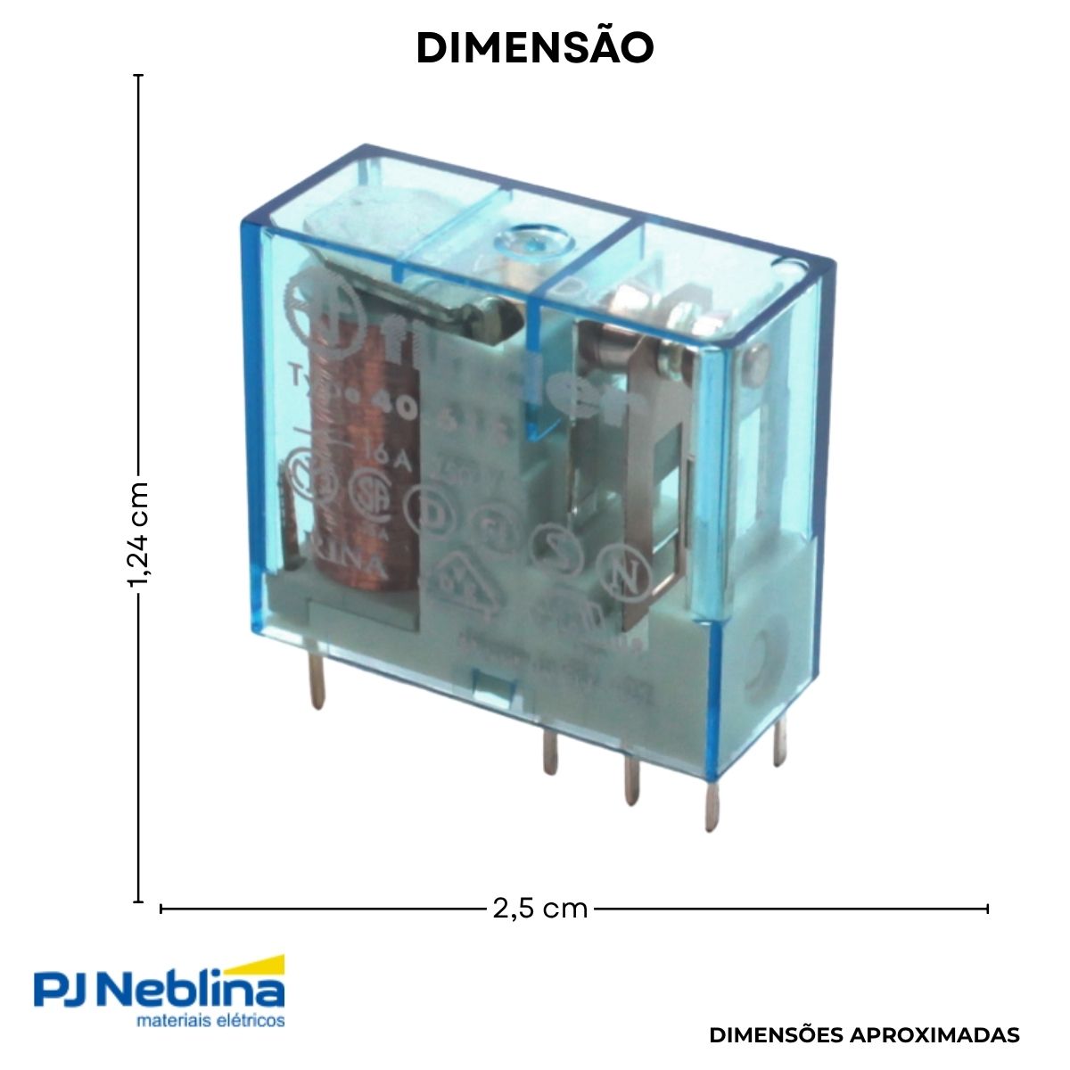Rele Industrial Potencia 16a 48vcc 1 Rev (spdt)