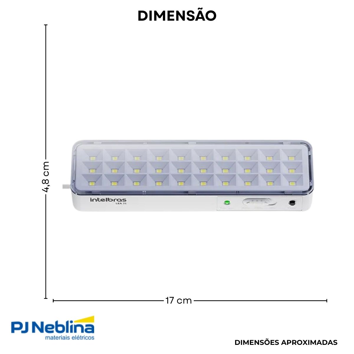 Luminaria Emergencia Led Aclaram Portatil 1w Bivolt 100lm 4h