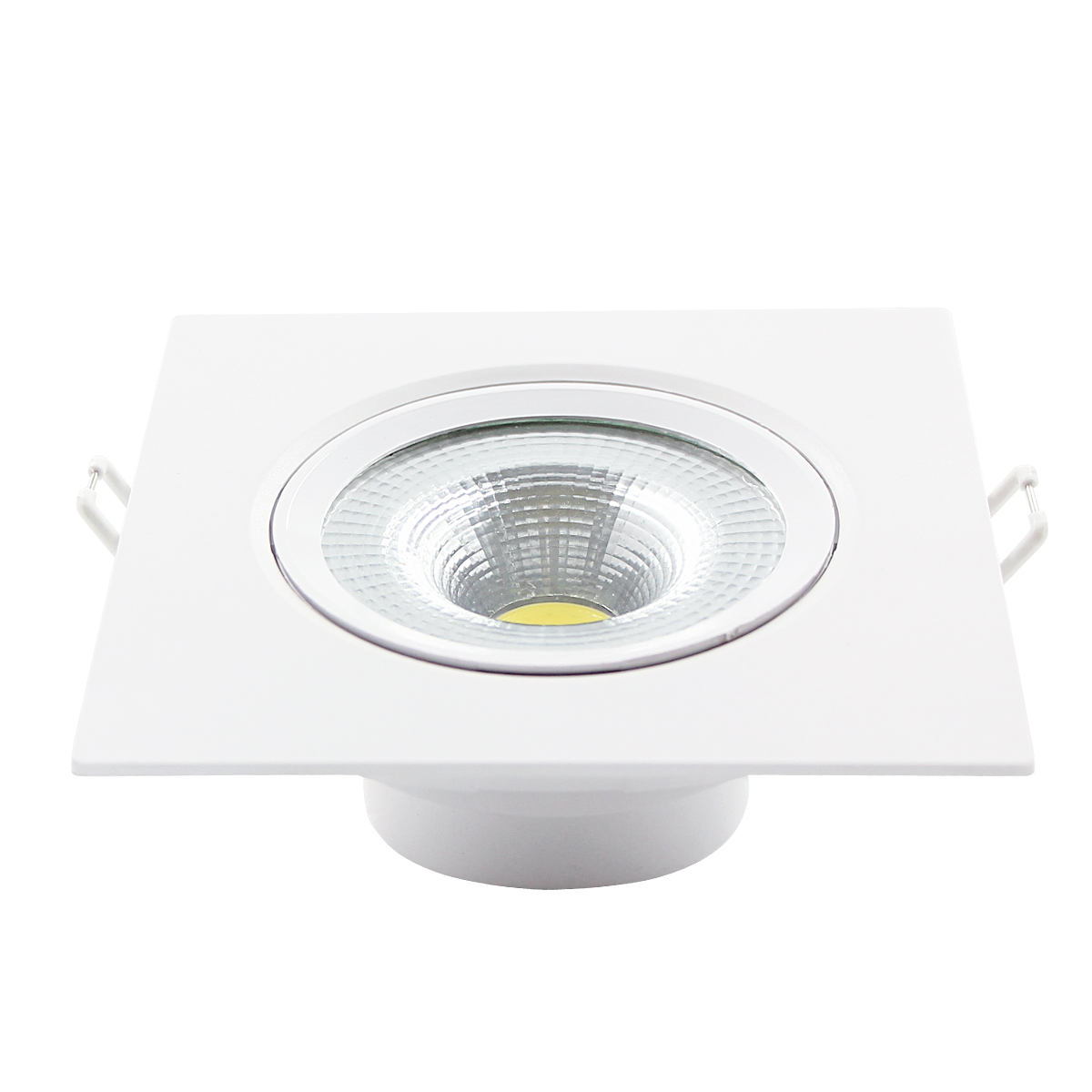 Luminária Spot Led Embutir Quadrado Branco 7W Bivolt Luz Branca 6500K 630Lm Foco Direcionável - Avant