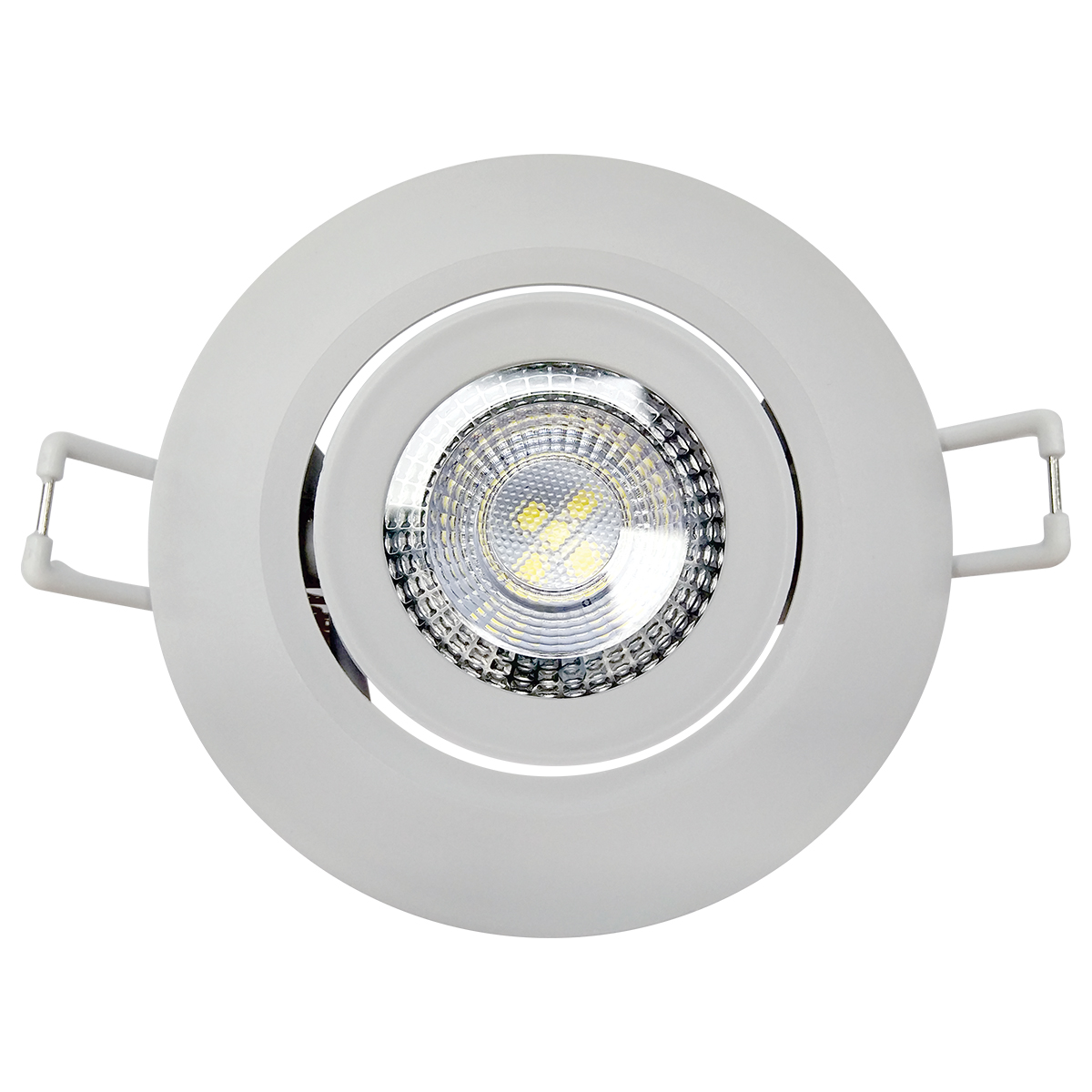 Luminária Spot Led Embutir Redondo Branco 12W Bivolt Luz Amarela 3000K 960Lm Foco Direcionável - Avant