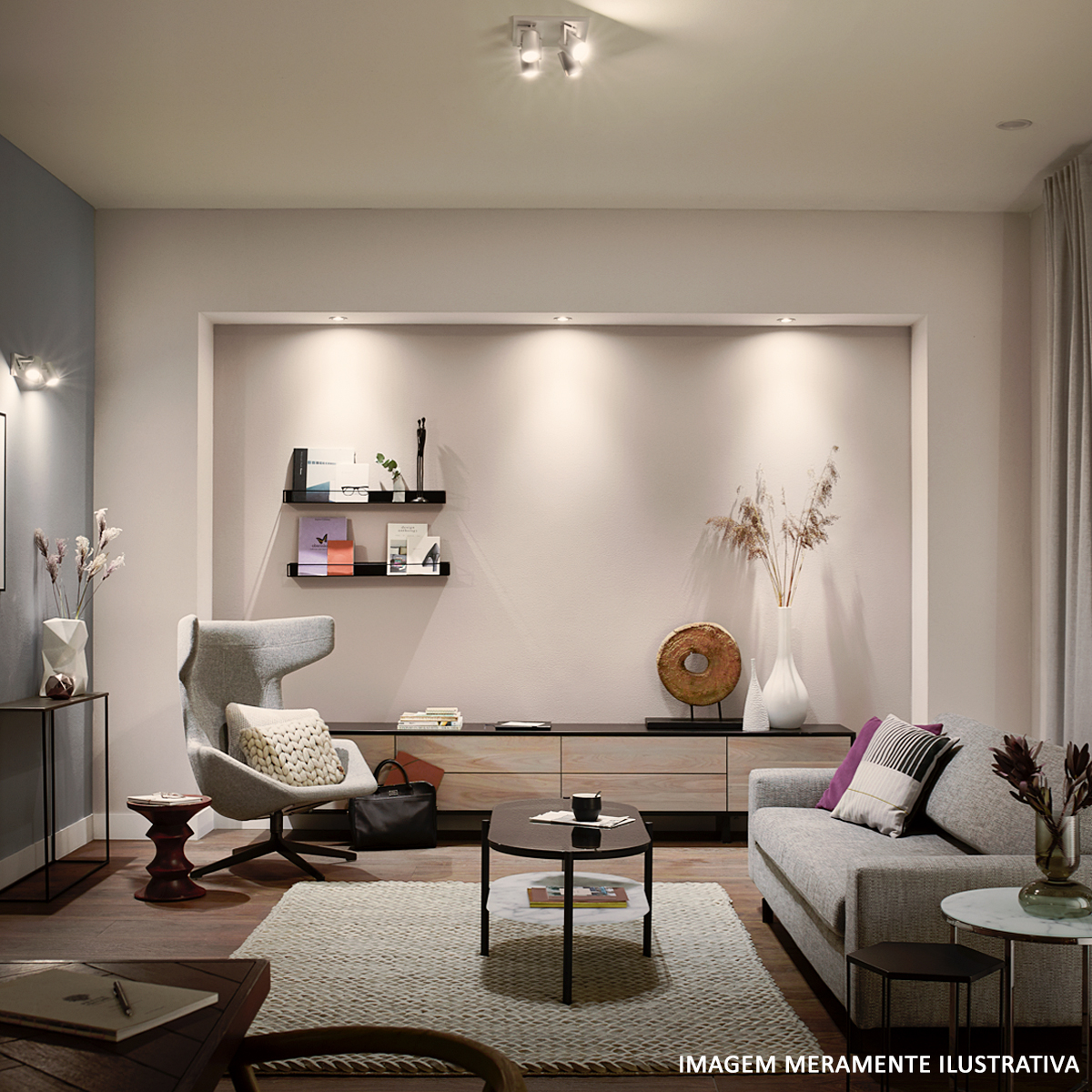 Luminária Spot Led Embutir Redonda Branco 12W Bivolt 4000K Luz Do Dia 960Lm Difusor Policarbonato Foco Direcionável Concept - Avant