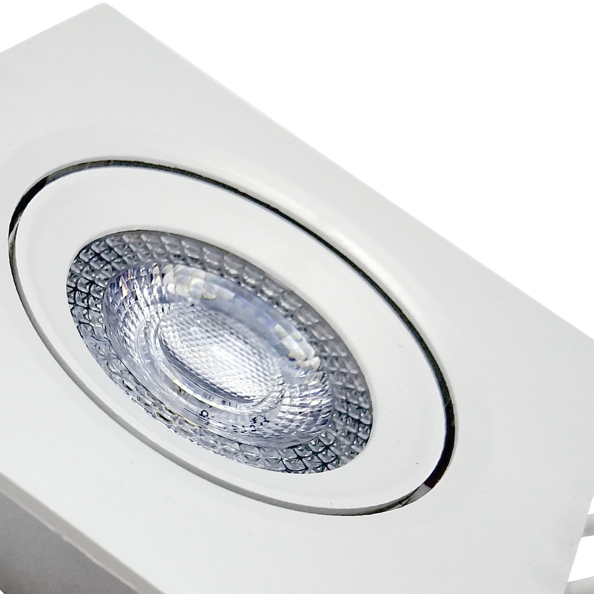 Luminária Spot Led Embutir Quadrado Branco 12W Bivolt Luz Neutra 4000K 960Lm - Avant