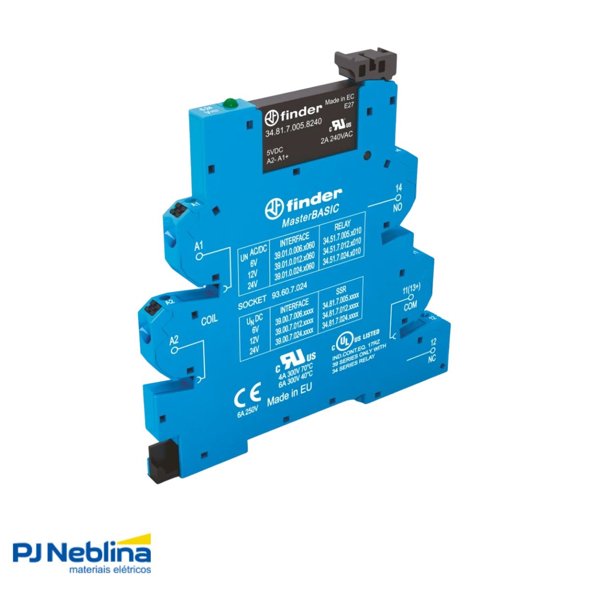 Rele Interface Mini Modular 6a 125vca/cc 1na Agni