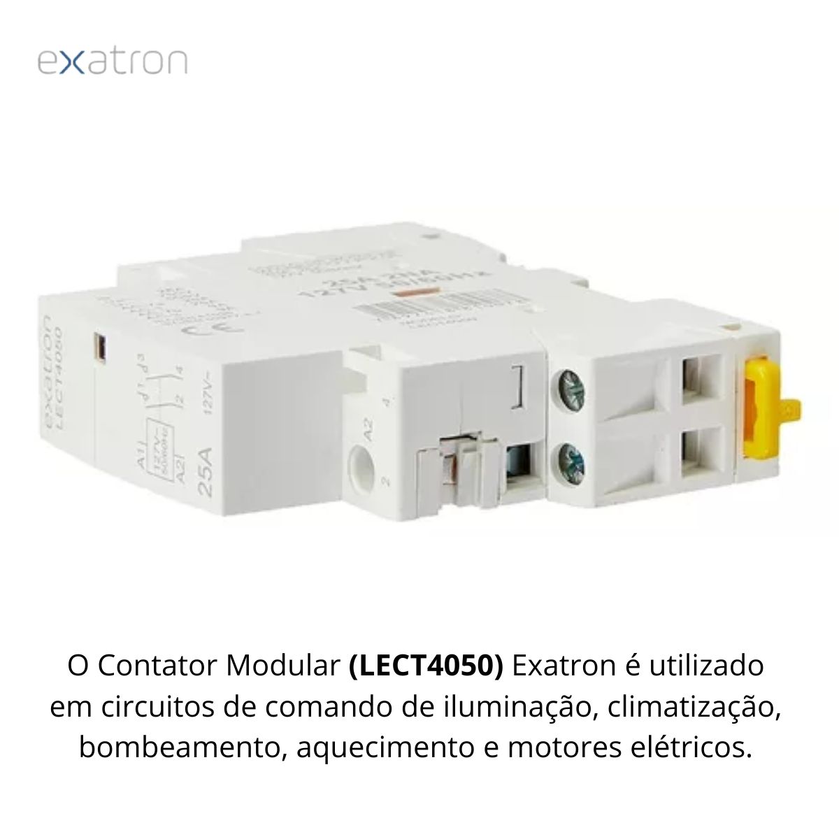 Contator Modular 2P 25A 2Na 127V 50/60Hz LECT4050 - Exatron