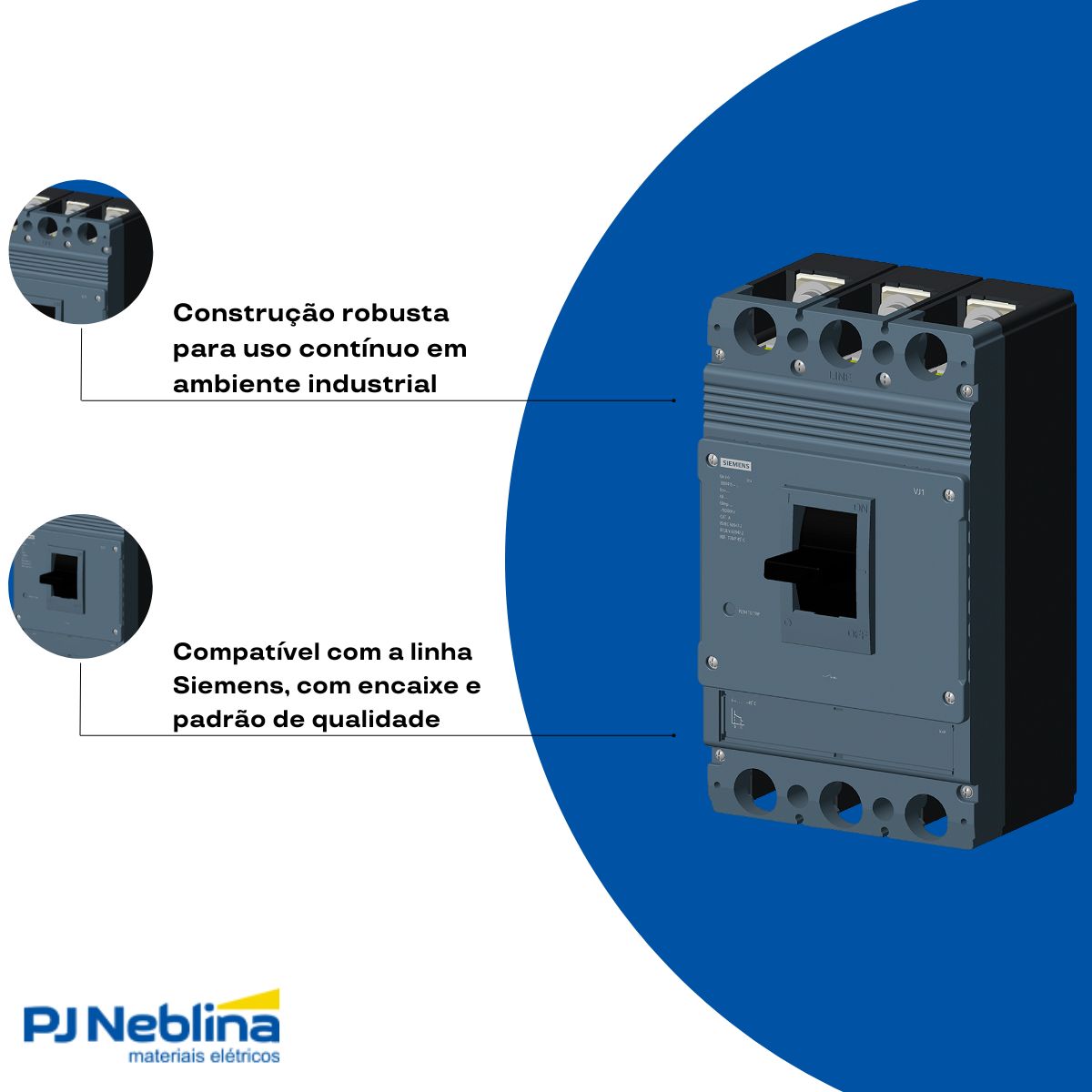 Disjuntor Caixa Moldada Tripolar 320A 36Ka 415V 50/60Hz - Siemens