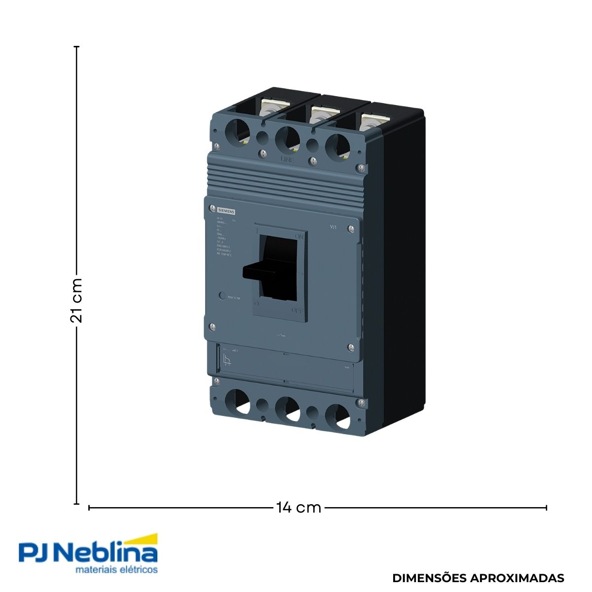 Disjuntor Caixa Moldada Tripolar 320A 36Ka 415V 50/60Hz - Siemens